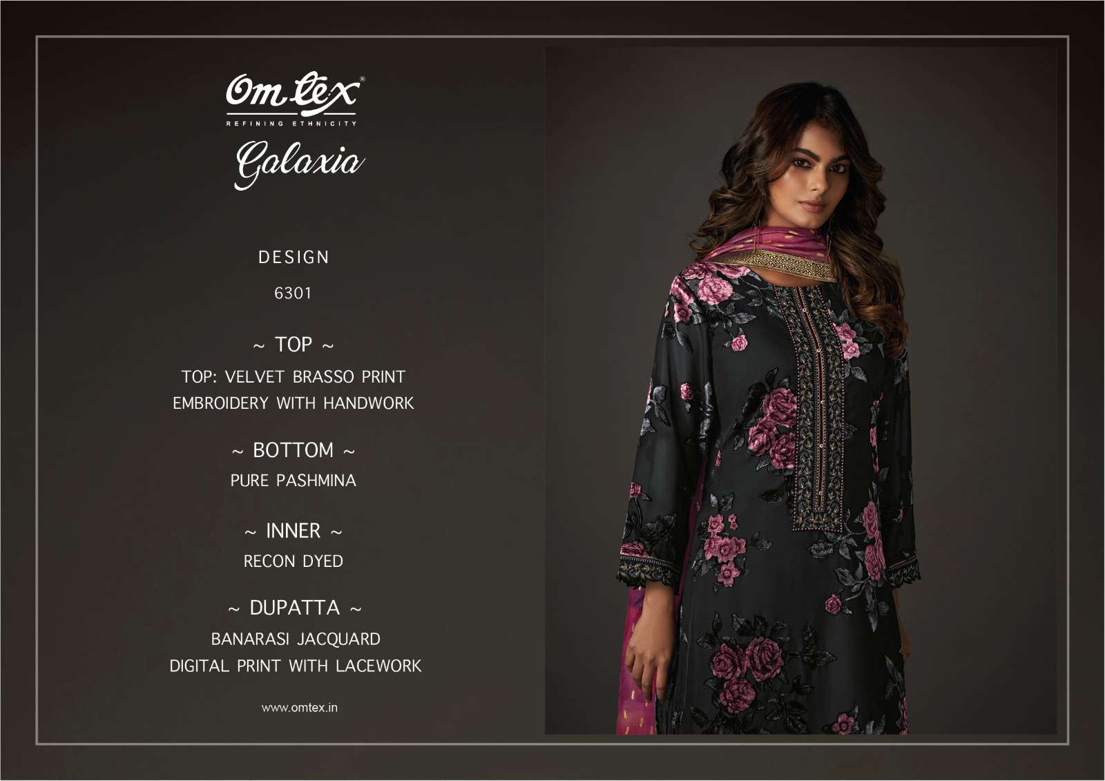 Omtex Galaxia Brasso Design Velvet Partywear Dress Collection view 2