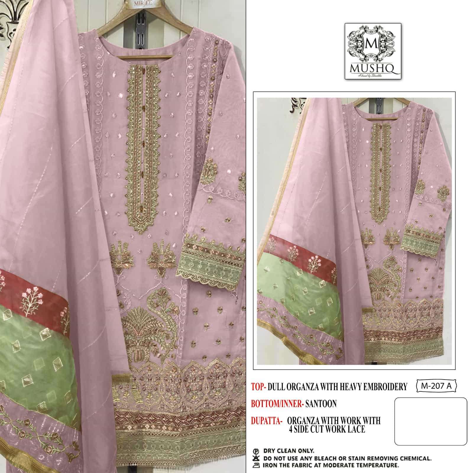 Mushq M-207 Organza Embroidered Salwar Suit view 2