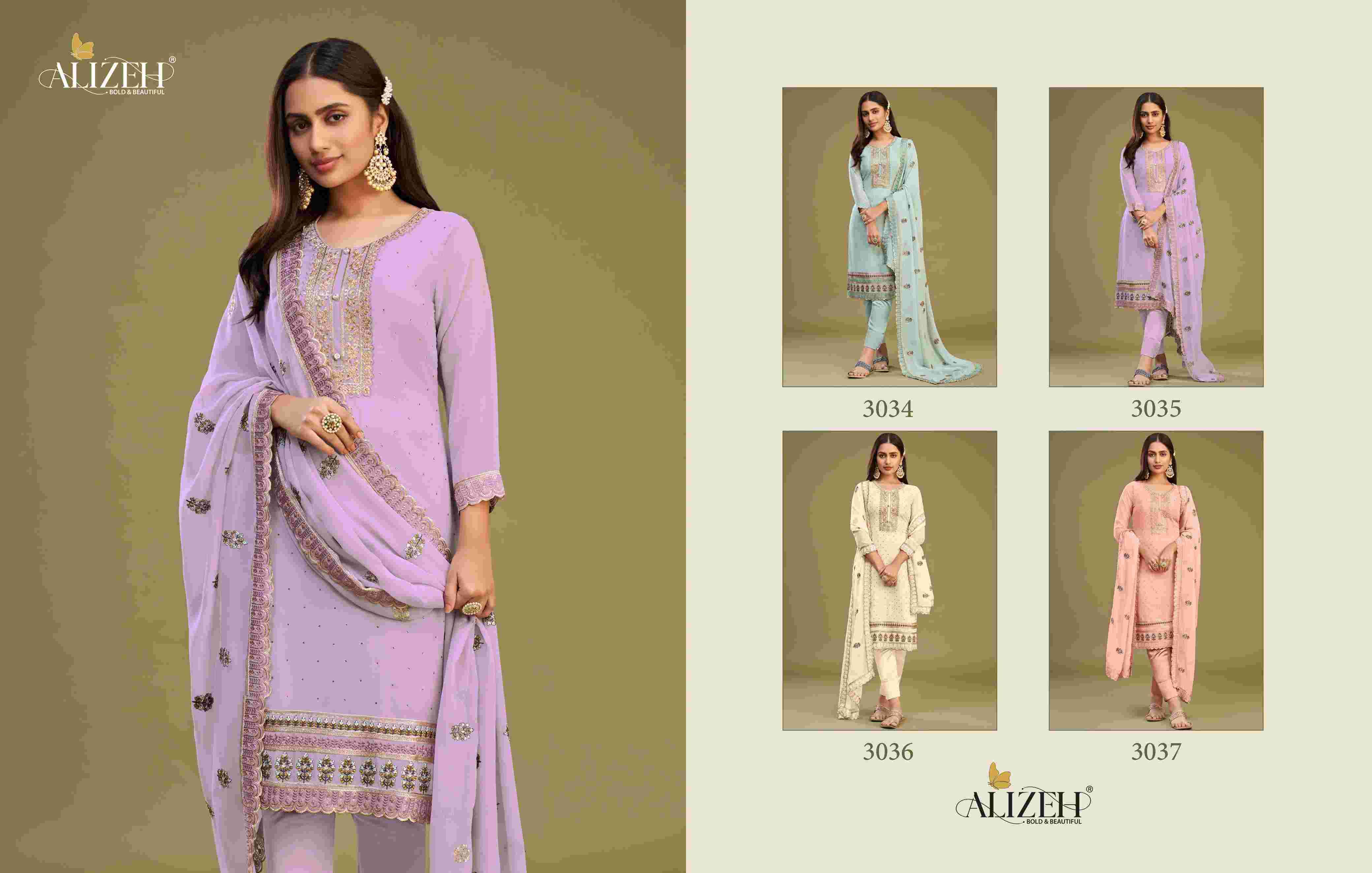 Alizeh Almora Vol 9 Festive Collection Georgette Designer Dress Exporters view 12