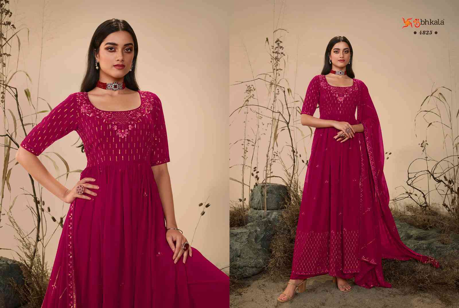 Shubhkala Flory Vol 27 Party Wear Nayra Cut Traditional Dress view 9