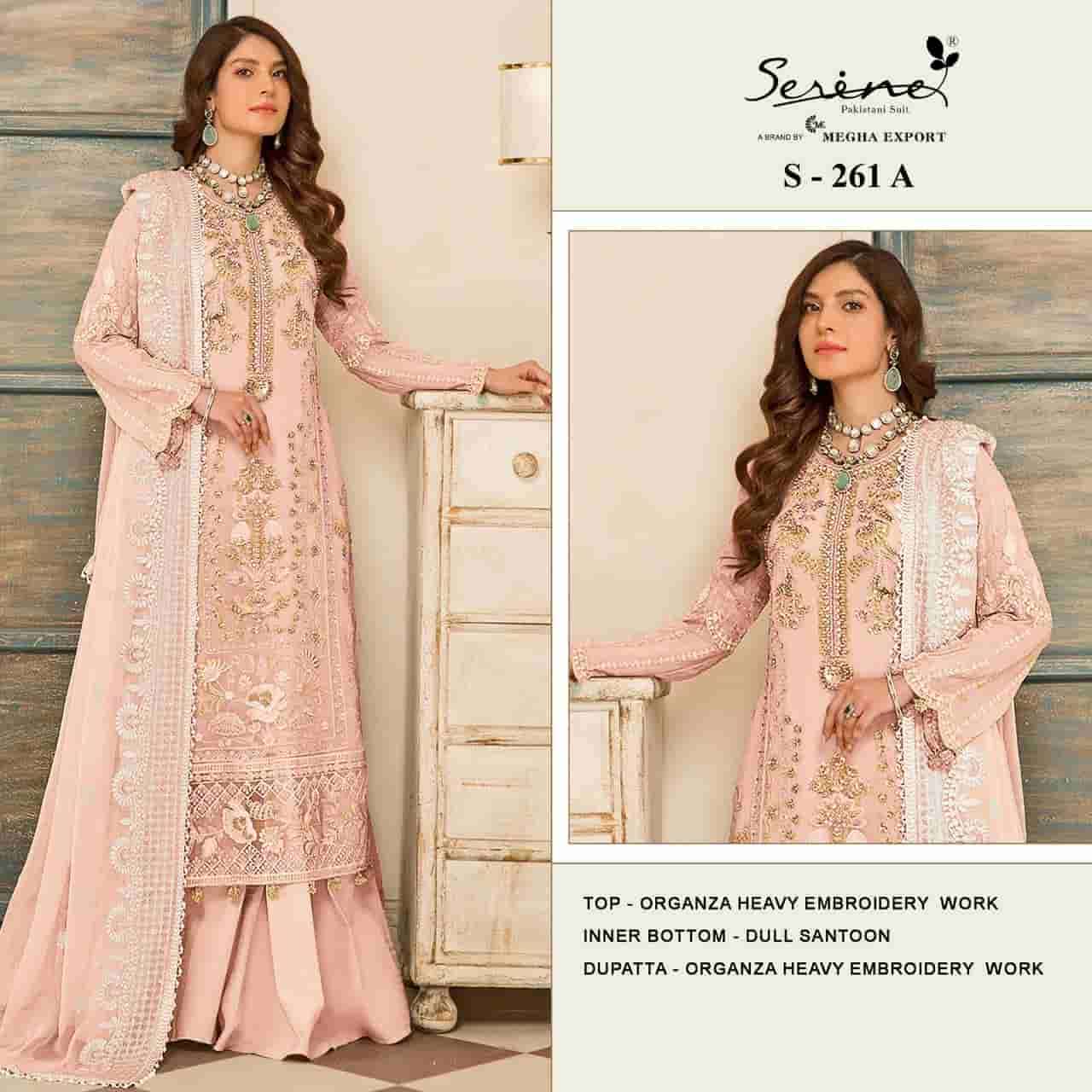Serine S 261 A Pakistani Designer Organza Salwar Suit Ensemble