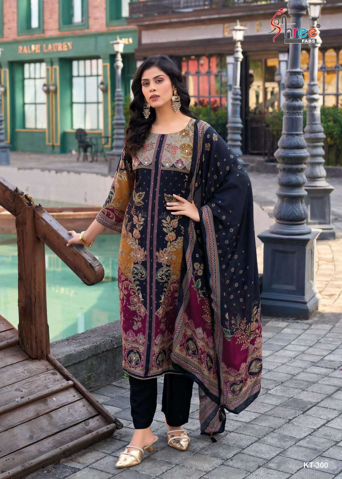 Shree Fabs Kt 300 Digital Printed Pakistani Muslin Latest Suit Collection view 4