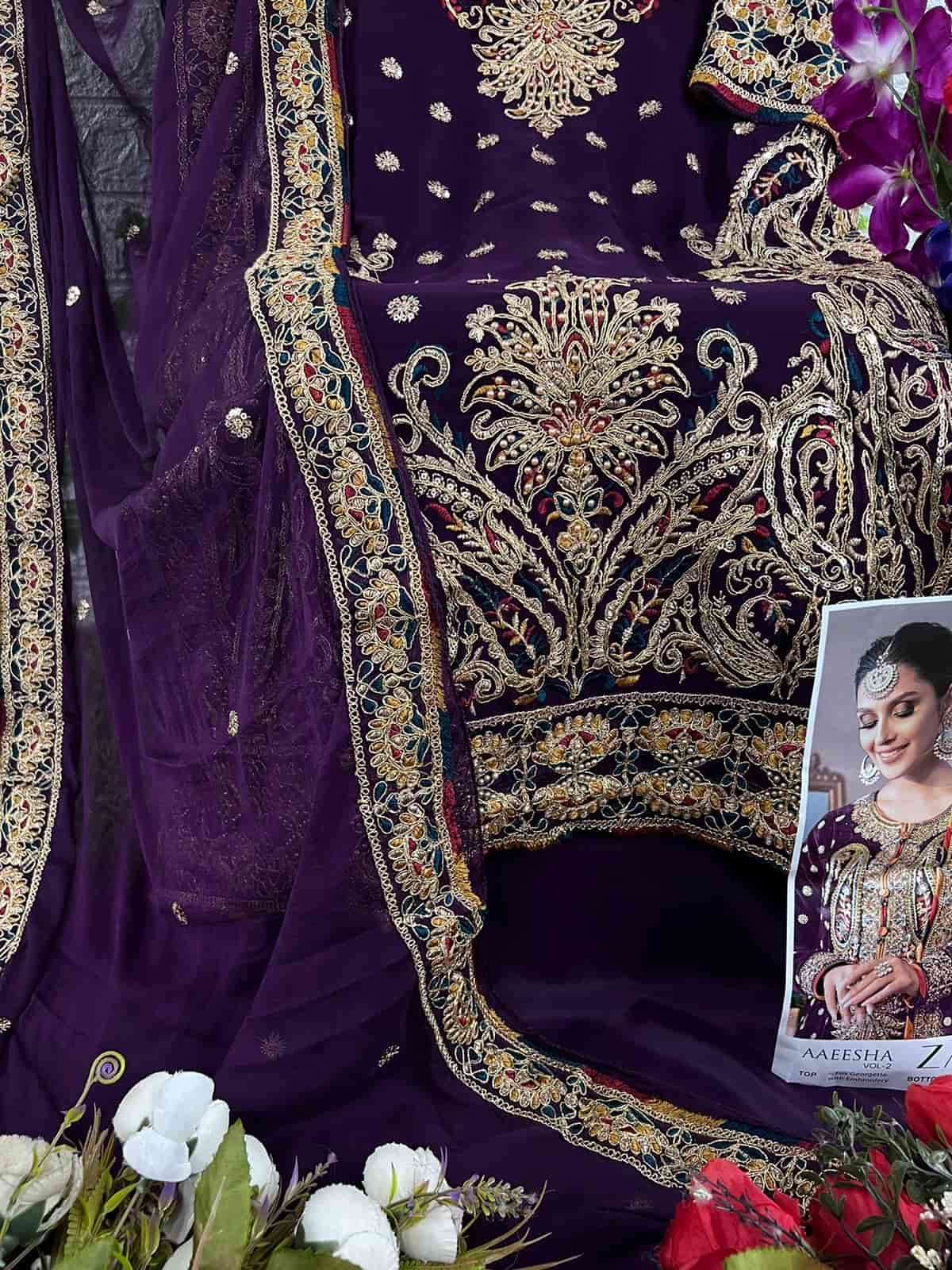 Zaha Aaeesha Vol 2 Pakistani Party Wear Suit view 7