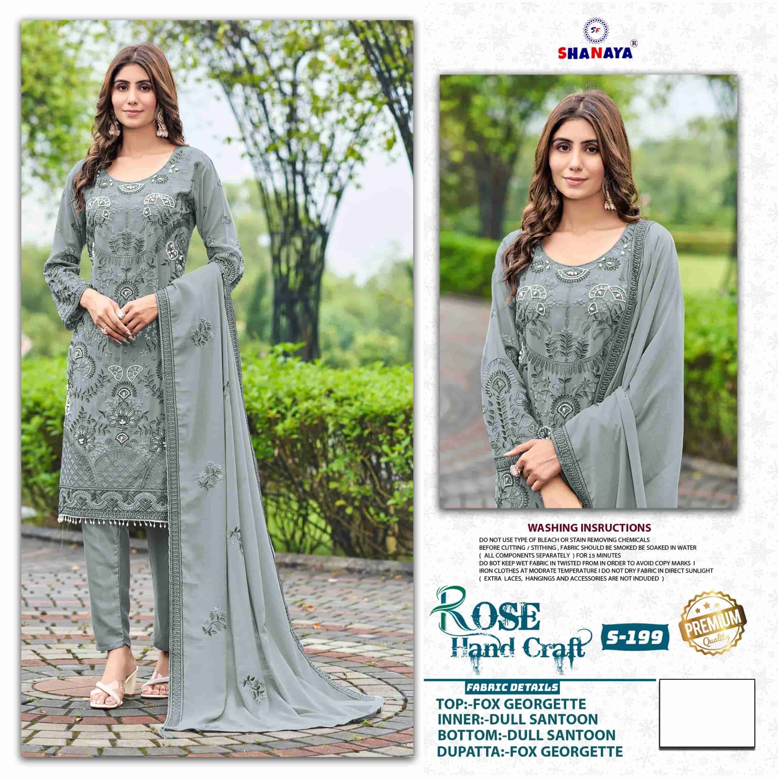 Shanaya S 199 Pakistani Designer Style Georgette Embroidered Suit Exporter view 3