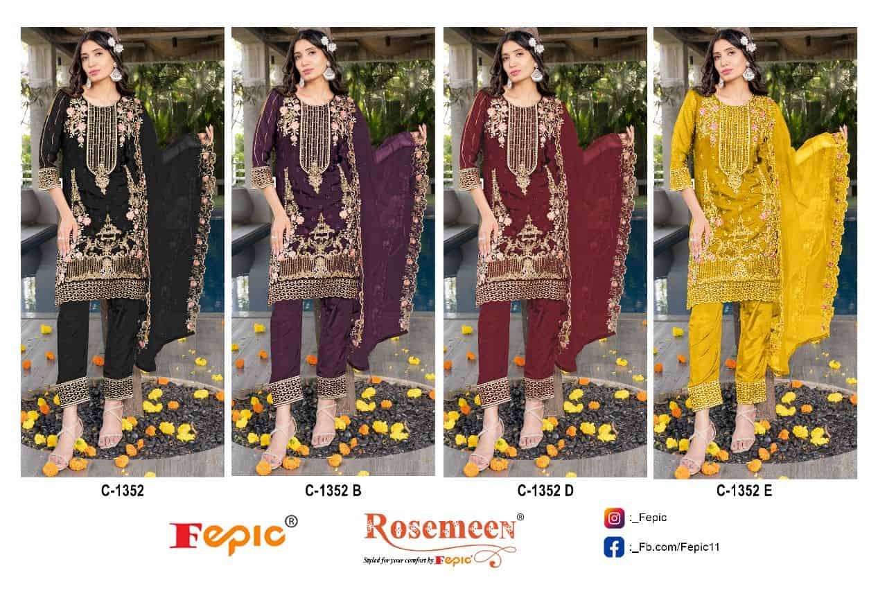 Fepic C 1352 Colors Exclusive Fancy Designer Pakistani Suit Wholasaler view 4