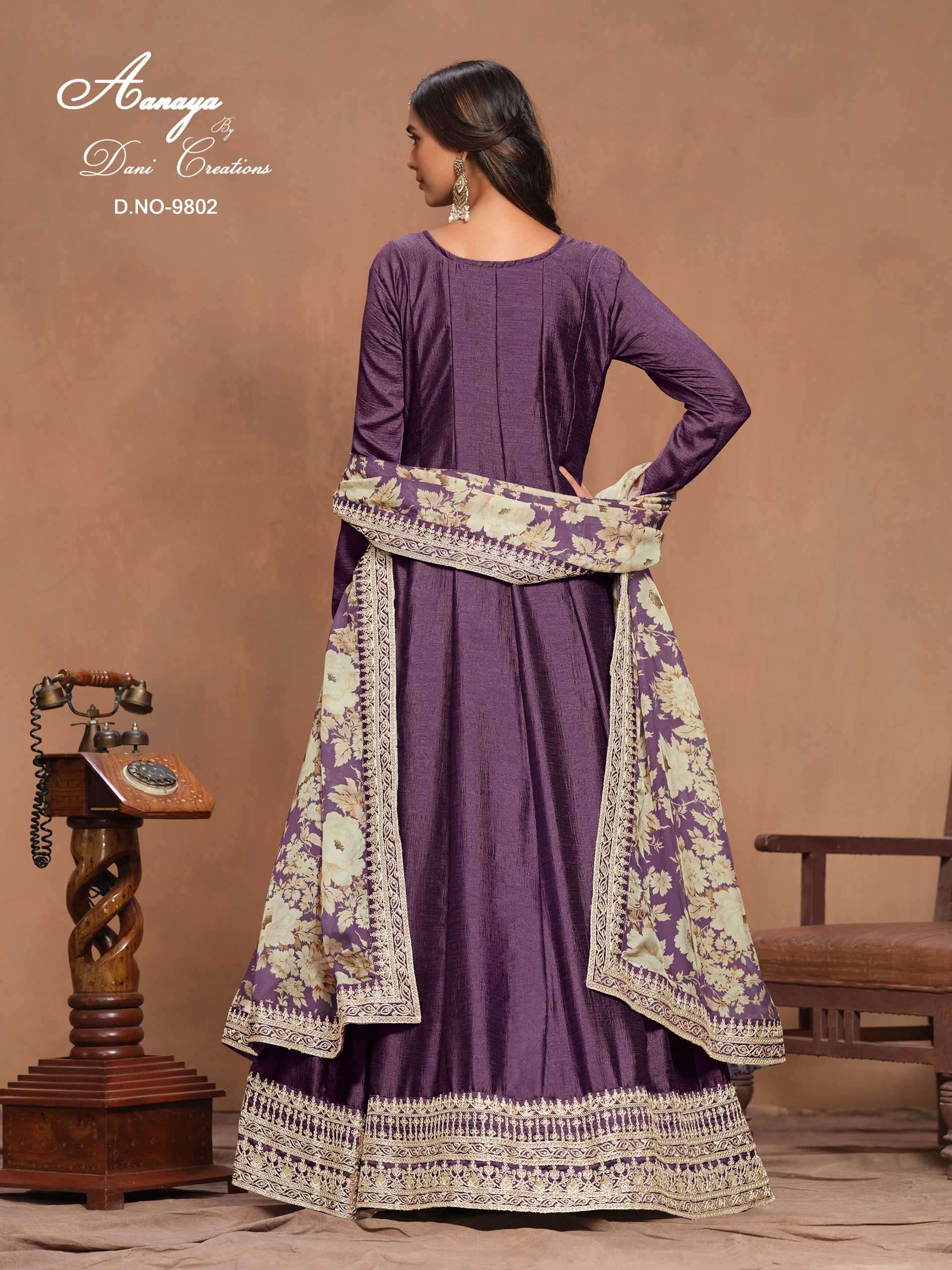 Aanaya Vol 198 Art Silk Wedding Salwar Suit view 5