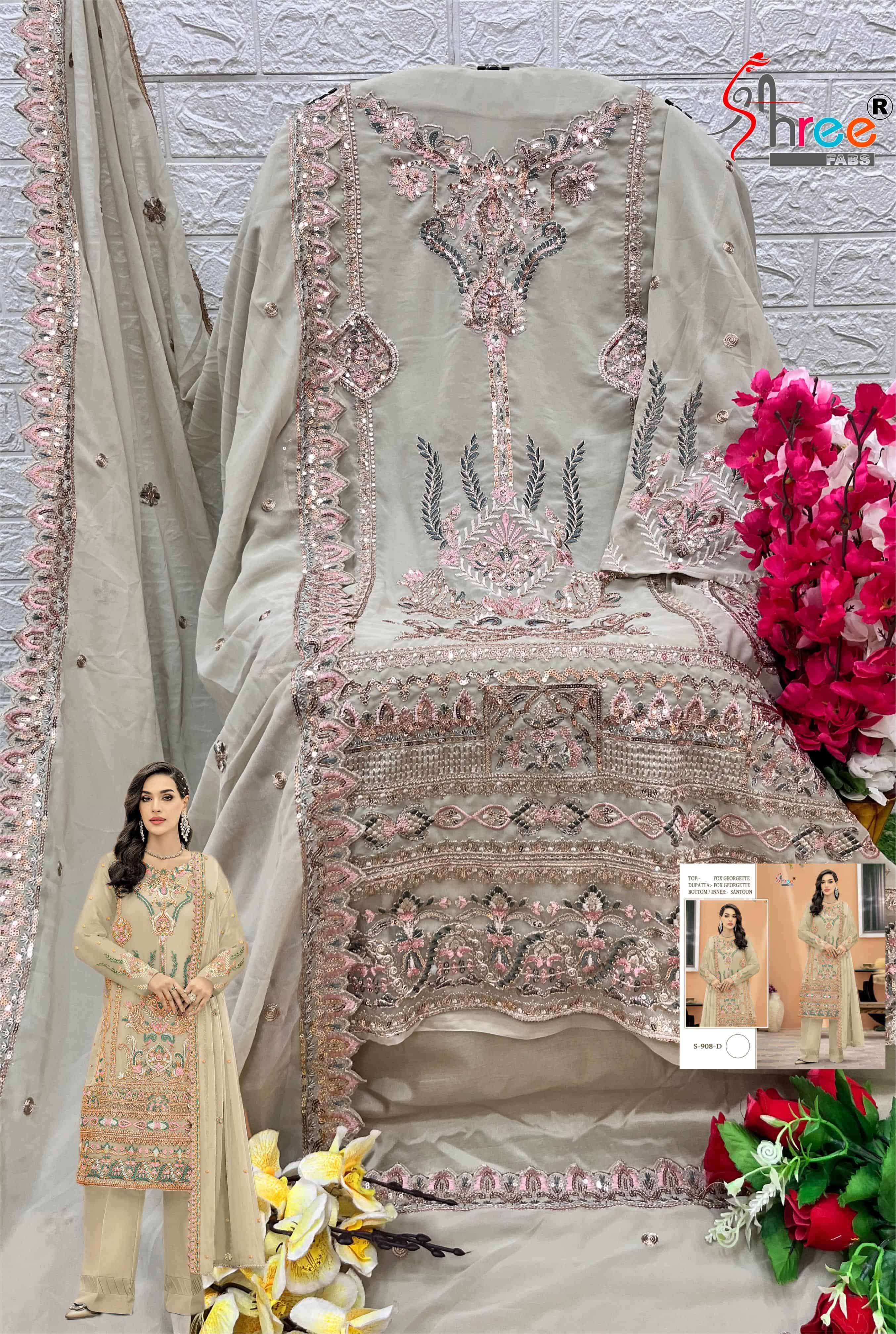 Shree Fabs S 908 Colors Pakistani Festive Wear Style Latest Designer Suit Wholesalers view 6