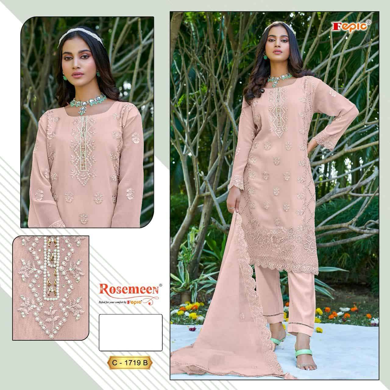 Fepic C 1719 Colors Pakistani Festive Wear Style Latest Designer Suit Wholesalers view 2