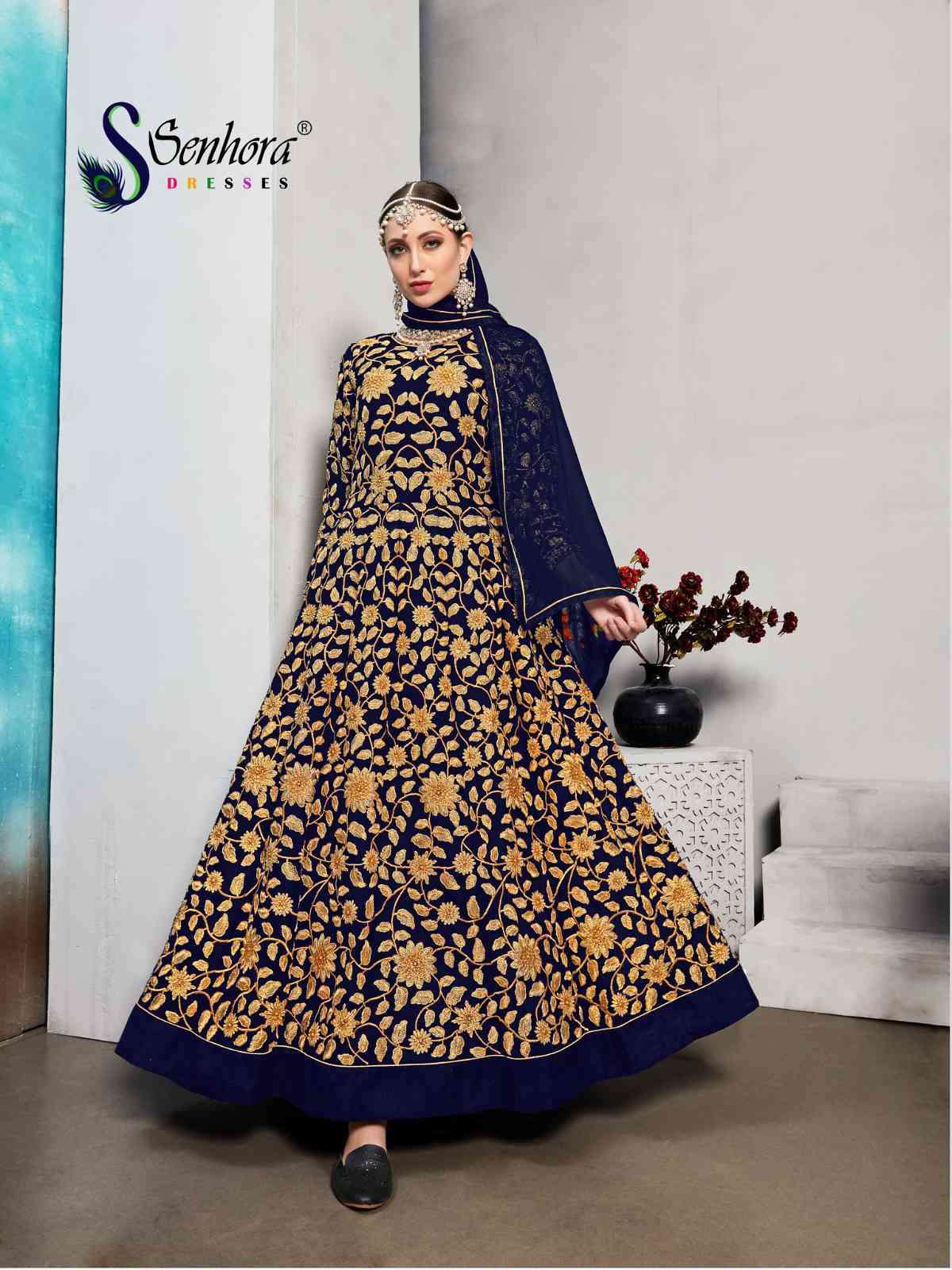 Senhora Mahek Vol 28 Heavy Designer Gown Wedding Wear Collection view 2