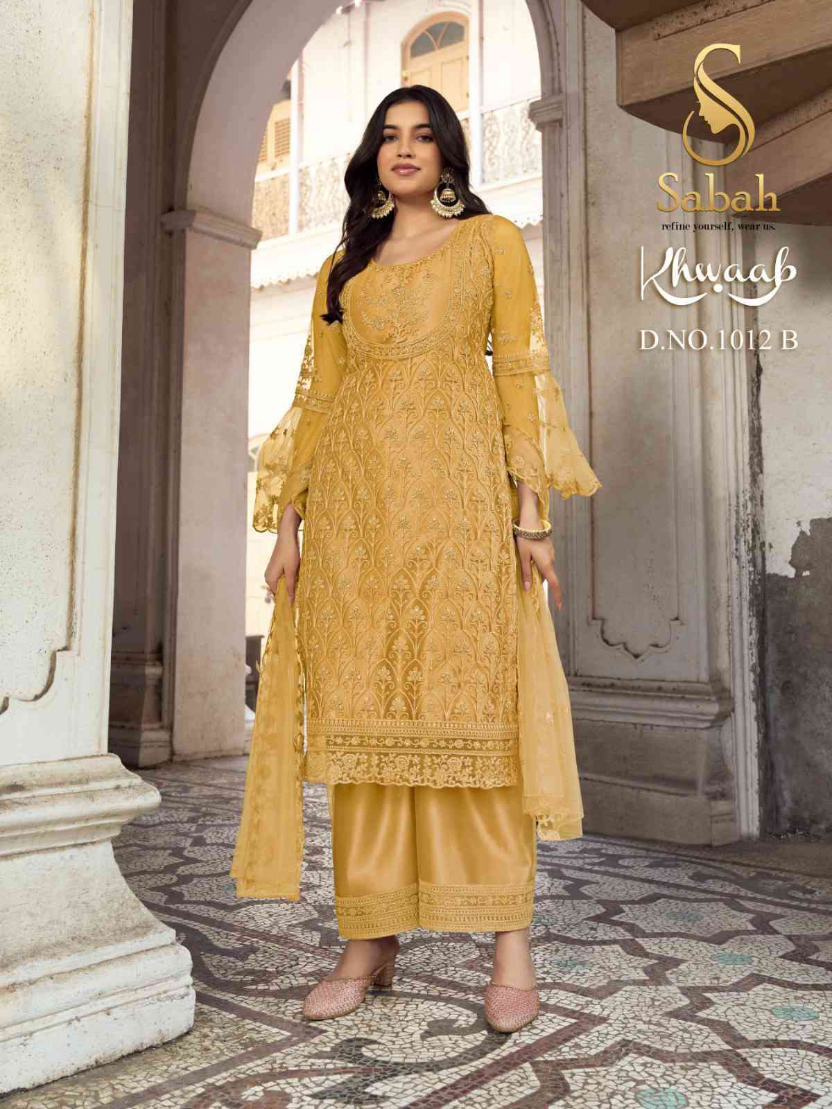 Fk Fashion Sabah Khwaab 1012 Colors Partywear Net Salwar Suit Catalog Exporter view 7