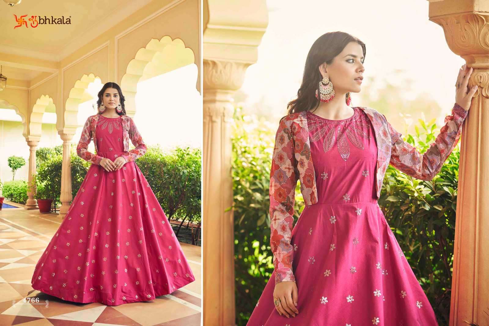 Shubhkala Flory Sequined Anarkali Gown view 12