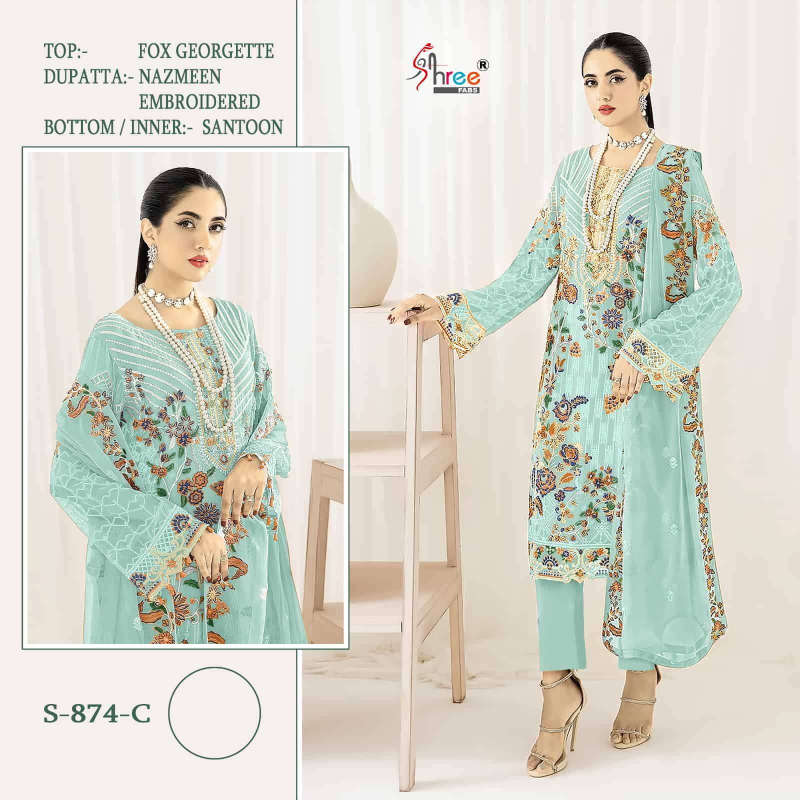 Shree Fabs S 874 Colors Pakistani Festive Wear Style Designer Salwar Suit Exporters view 2
