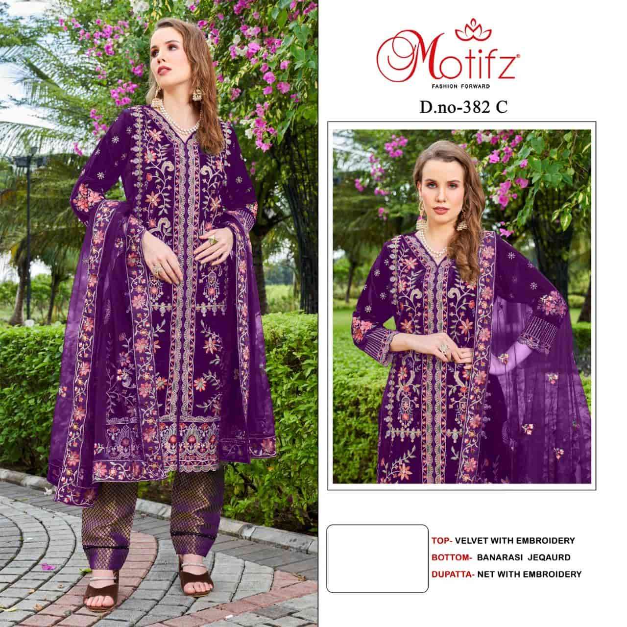 Motifz 382 Colors Pakistani Heavy Designer Party Wear Salwar Suit view 4