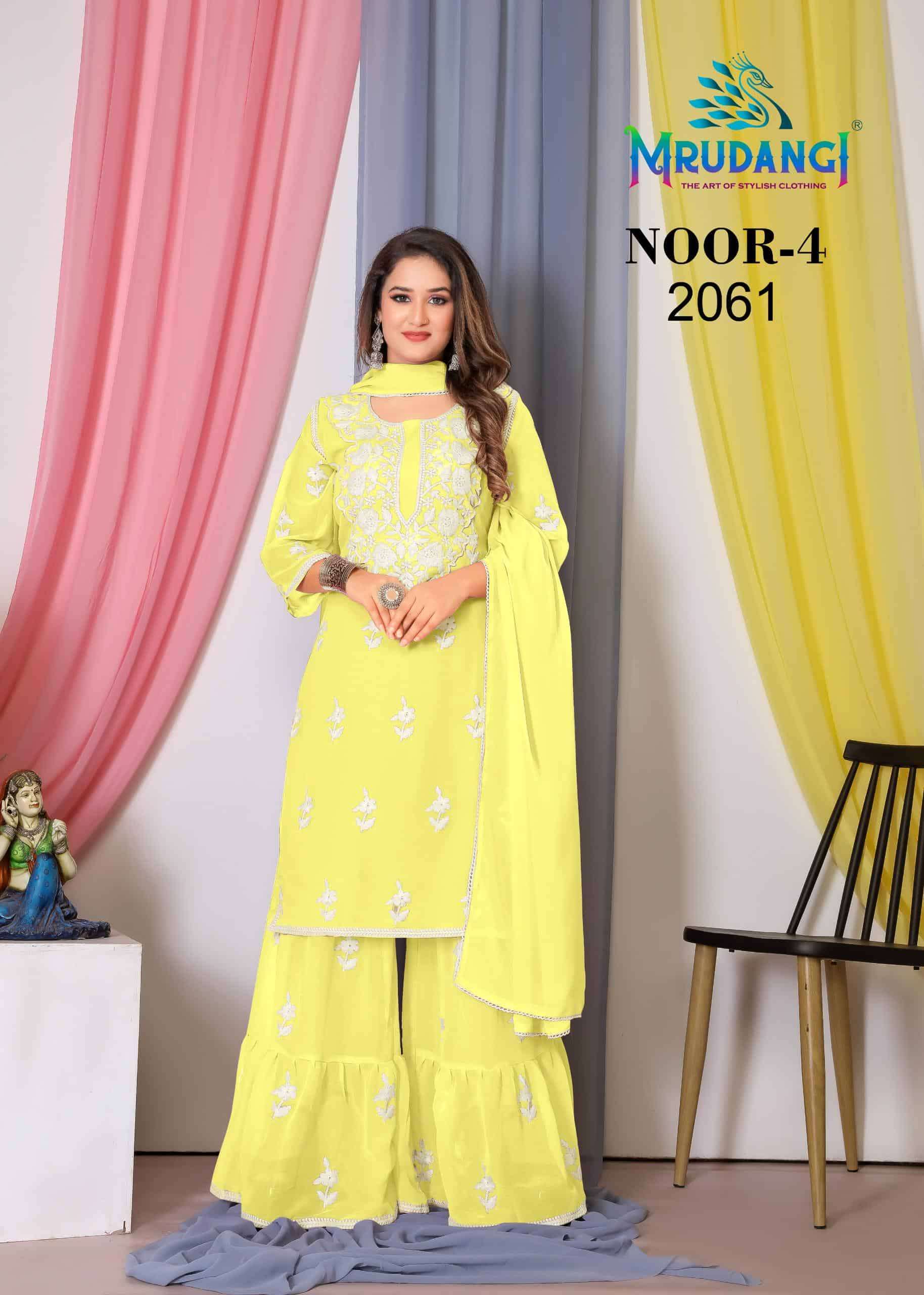 Mrudangi Noor Vol 4 Fancy Embroidered Designer Suits Wholesalers view 13