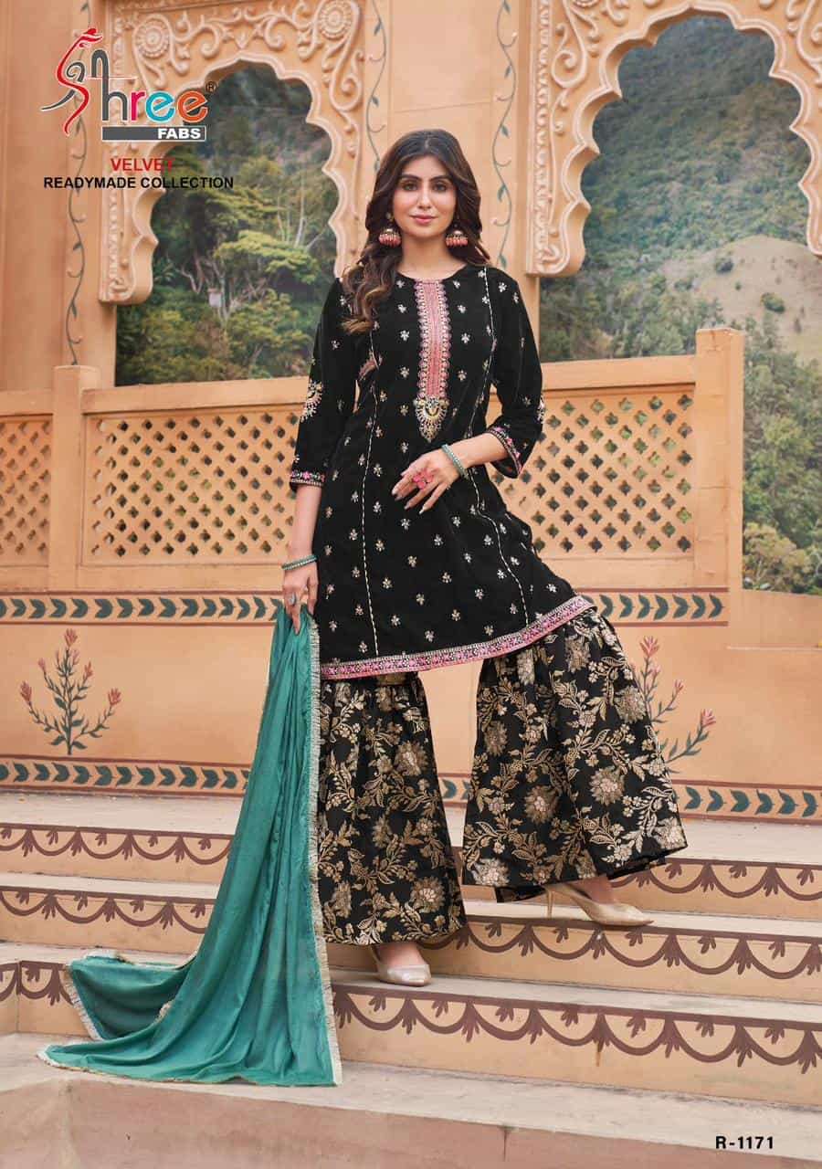Shree Fabs R 1171 Velvet Readymade Collection Party Wear Style Designer Suit Wholesalers view 5