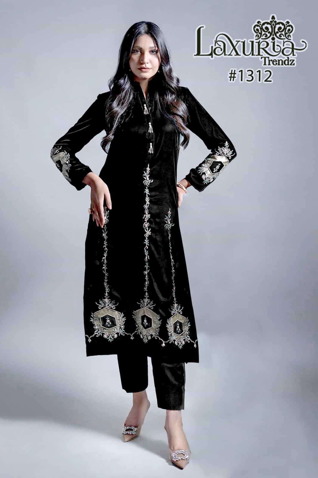 Laxuria Trends 1312 Pakistani Fancy Designer Readymade Winter Wear Collection view 3