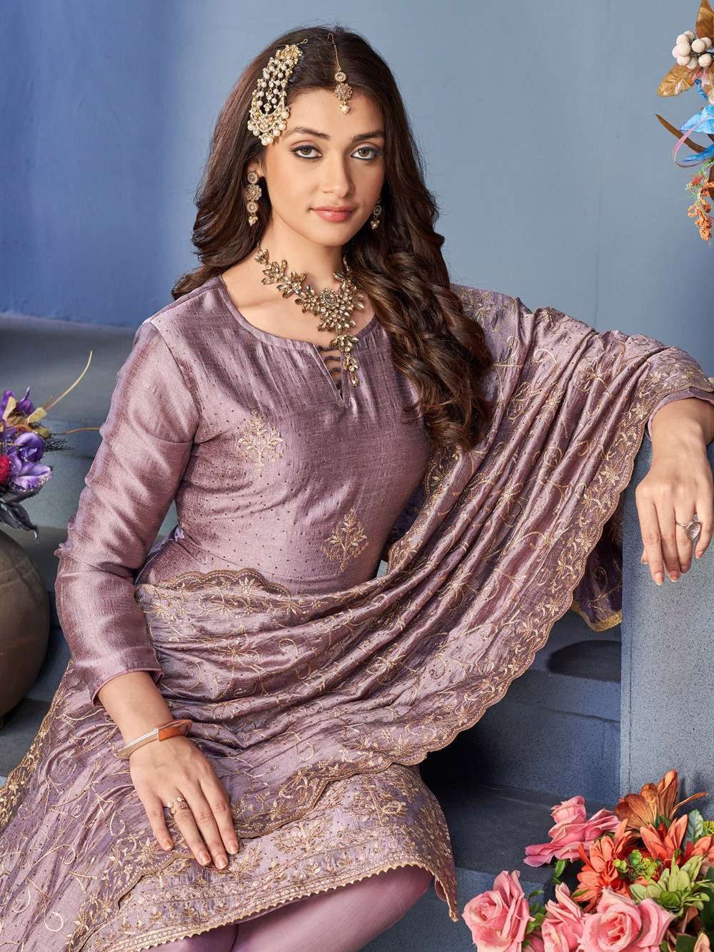 Alfaaz Dista Exclusive Work Festive Wear Straight Suit view 5