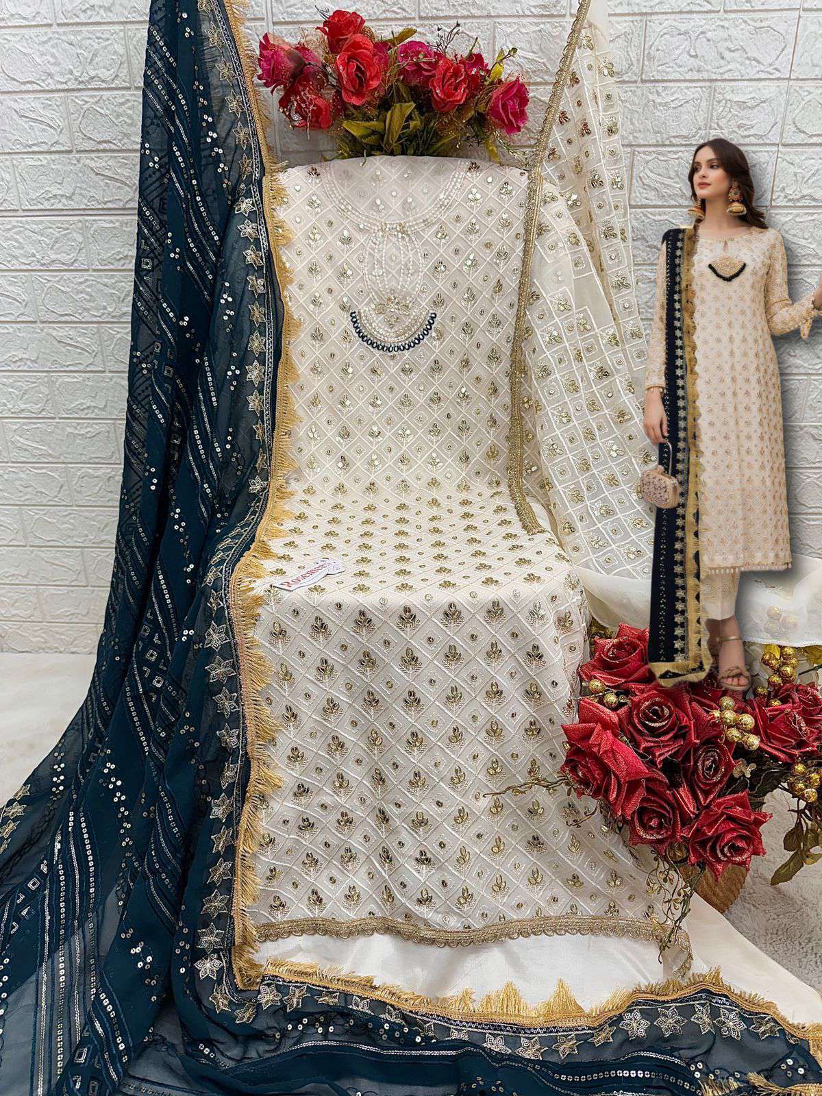 Fepic Rosemeen Embroidered Georgette Suit view 6