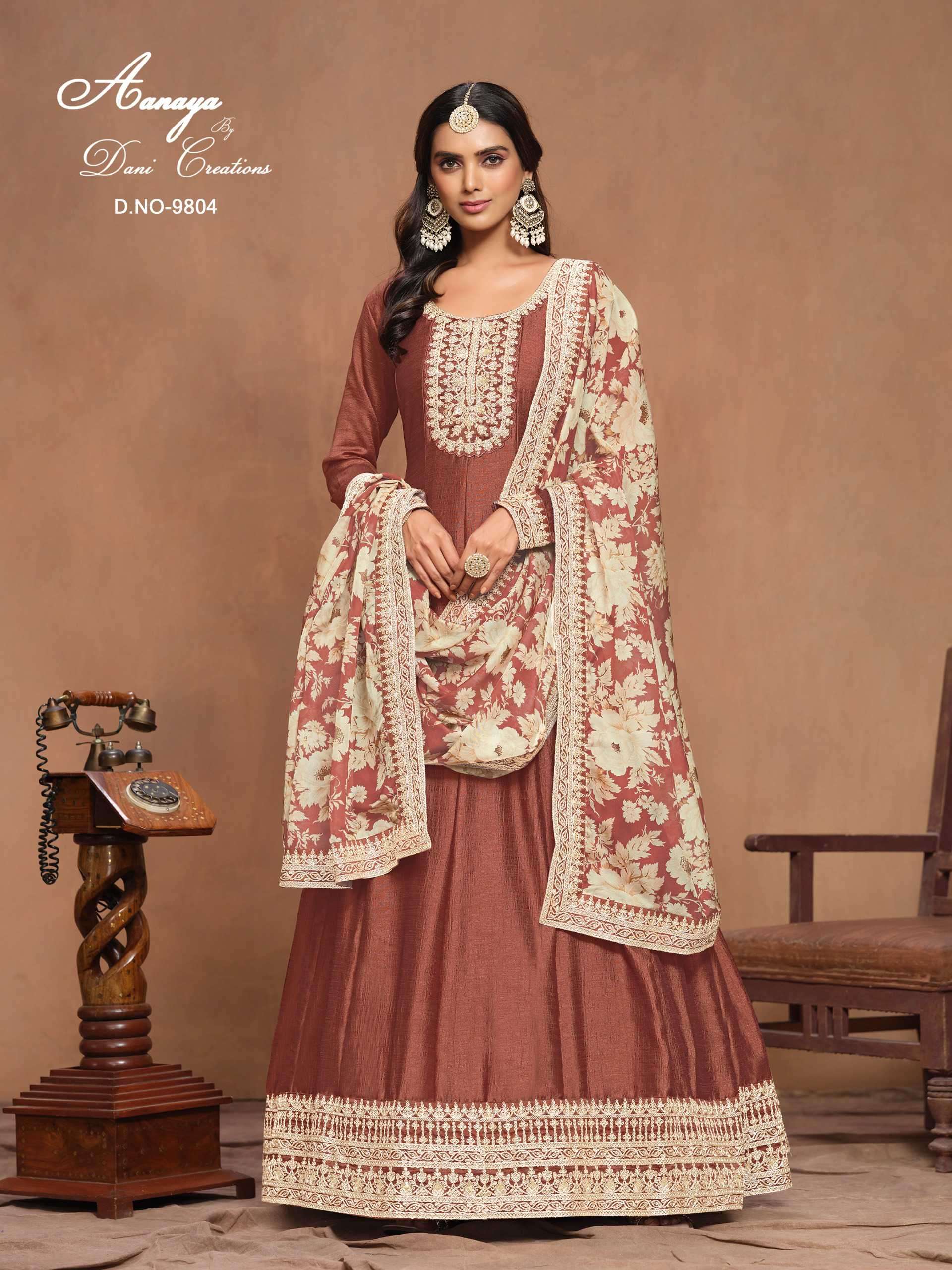 Aanaya Vol 198 Art Silk Wedding Salwar Suit view 3