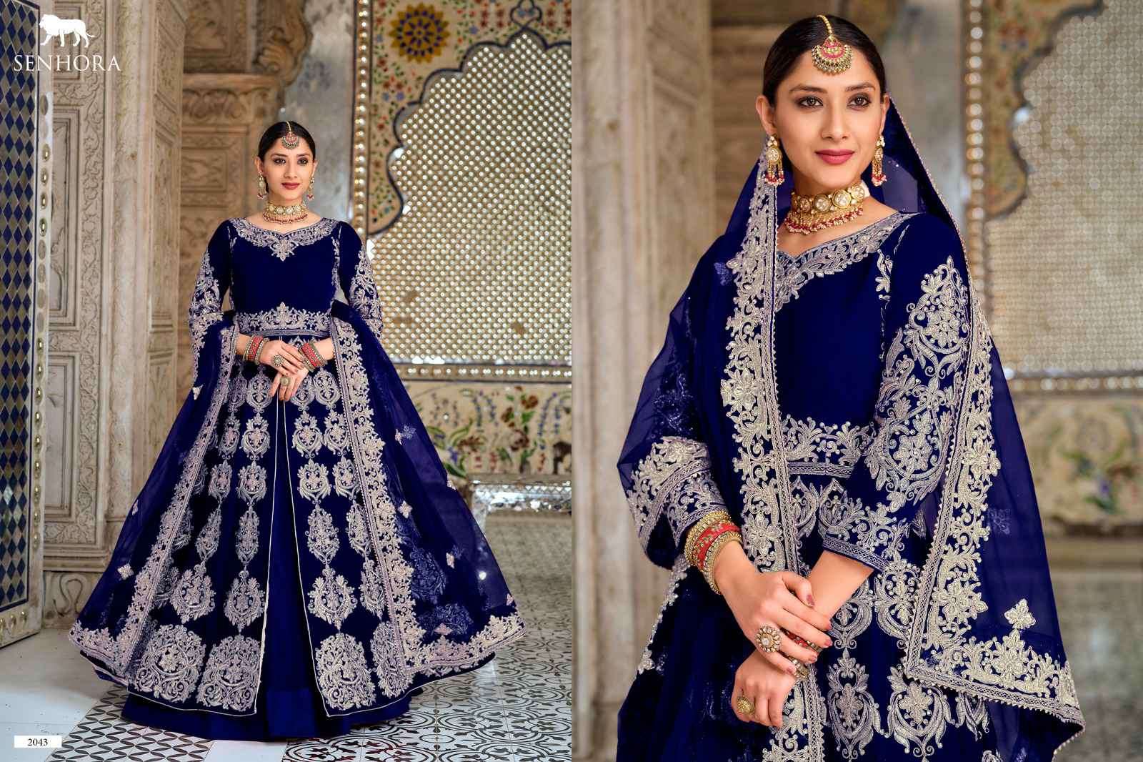 Senhora Dulhan Vol 32 Heavy Designer Velvet Bridal Wear Gown view 17