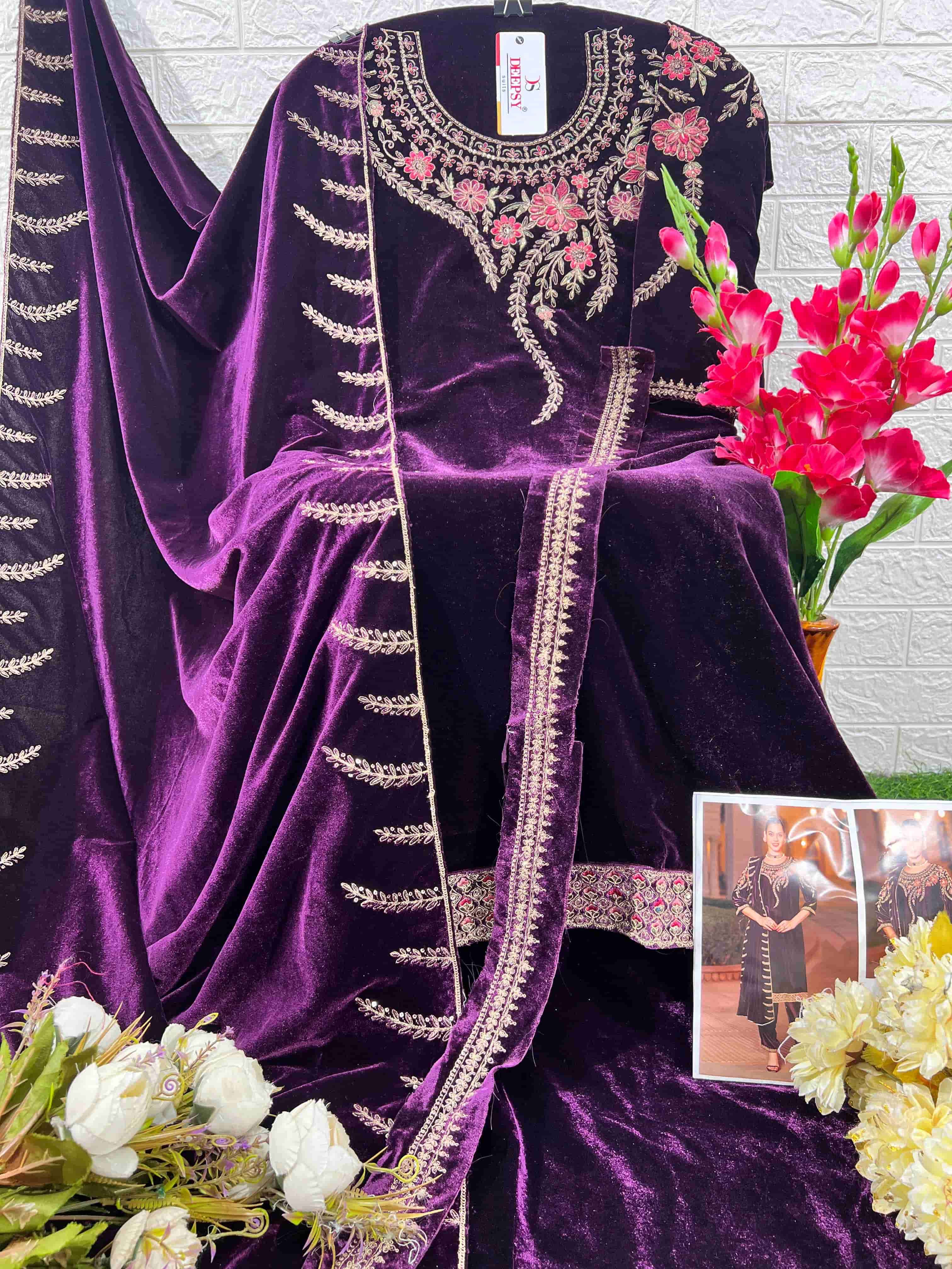 Deepsy D 32218 D Pakistani Festive Wear Style Designer Velvet Collection view 2