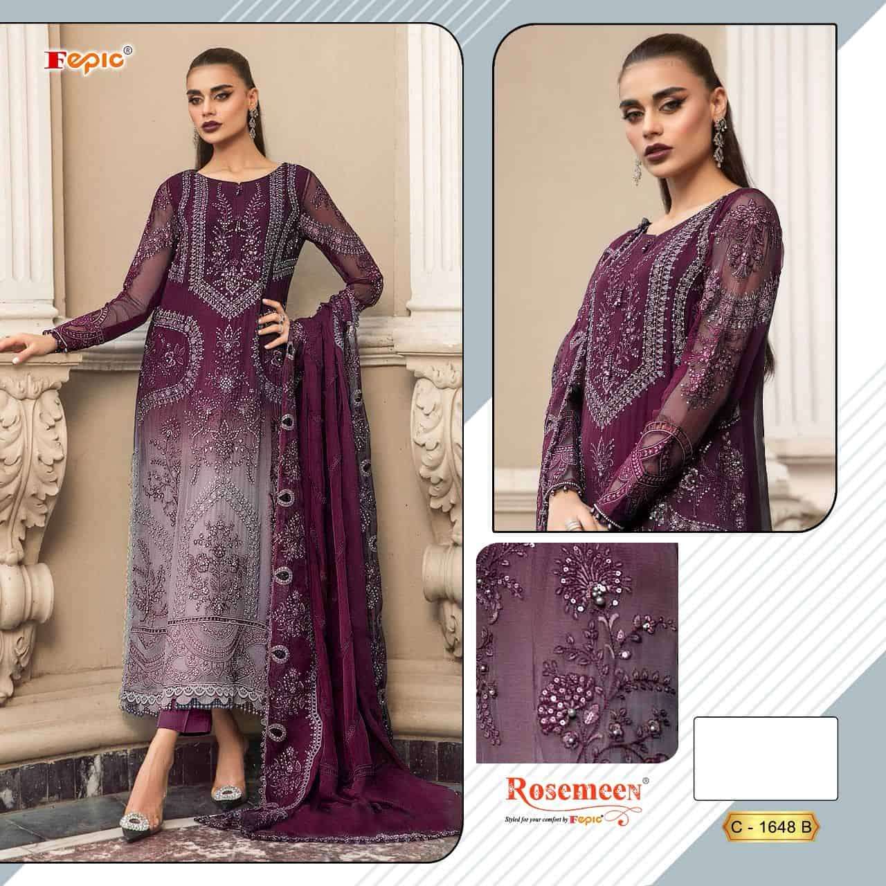 Fepic C 1648 Colors Pakistani Exclusive Designer Style Salwar Suit Exporters view 2
