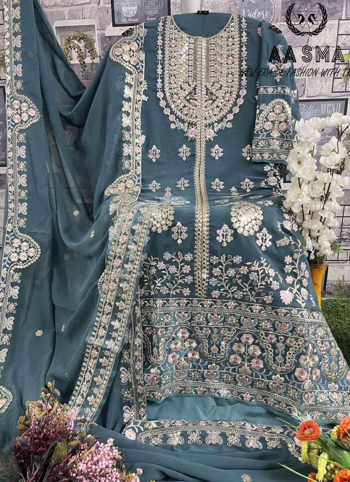 Aasma 203 B Heavy Georgette Pakistani Suit view 2