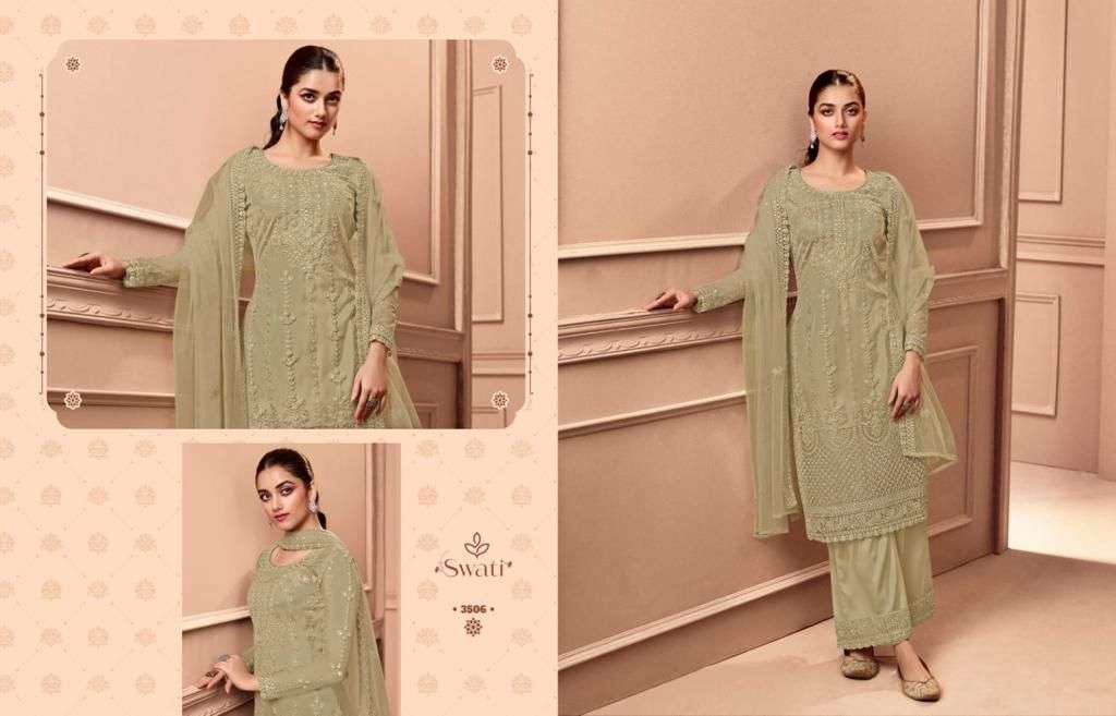 Swagat Swati 3501 To 3506 Designer Work Party Wear Suit New Designs view 8
