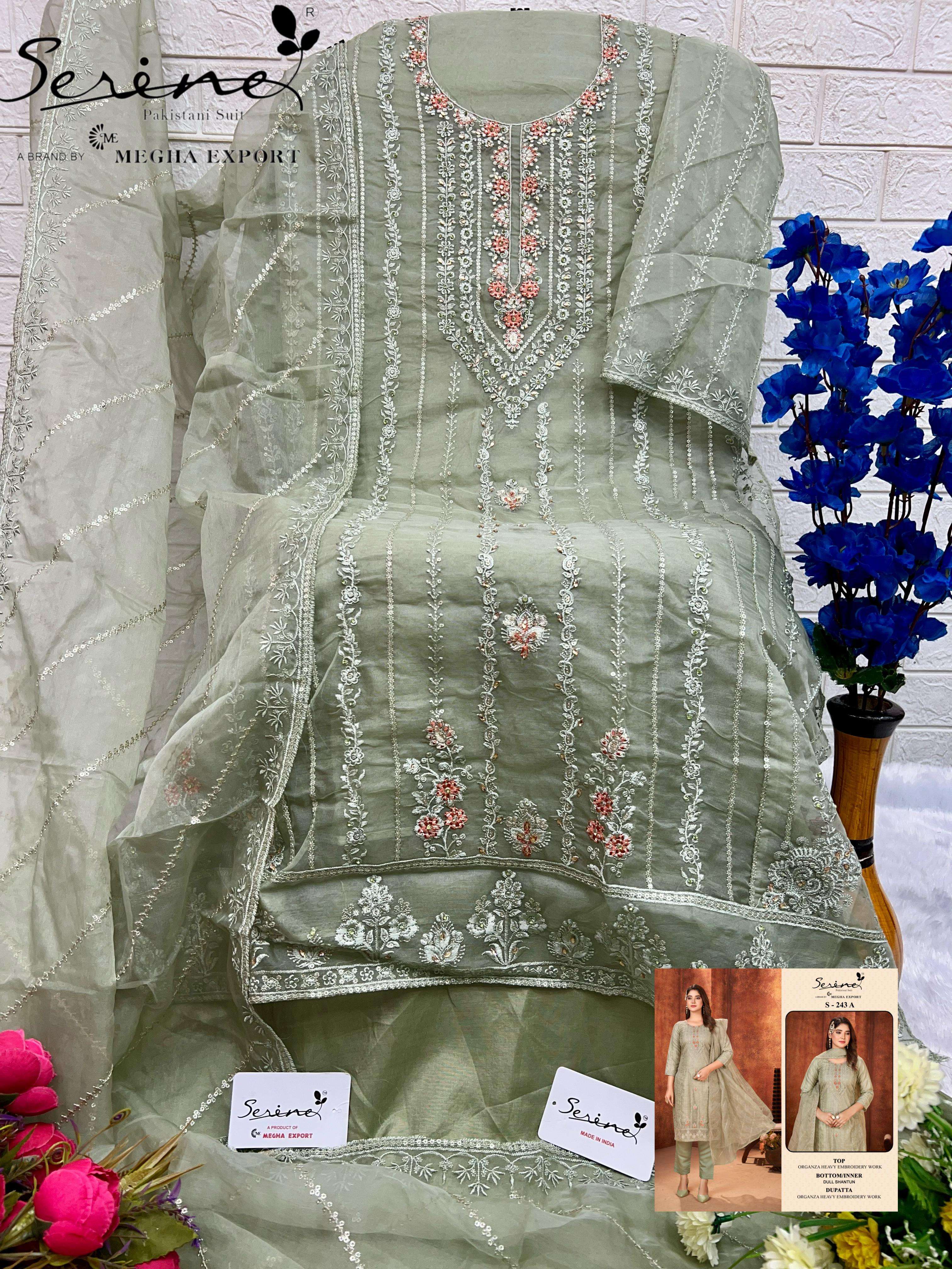 Serine S-243 Designer Pakistani Organza Suit view 3