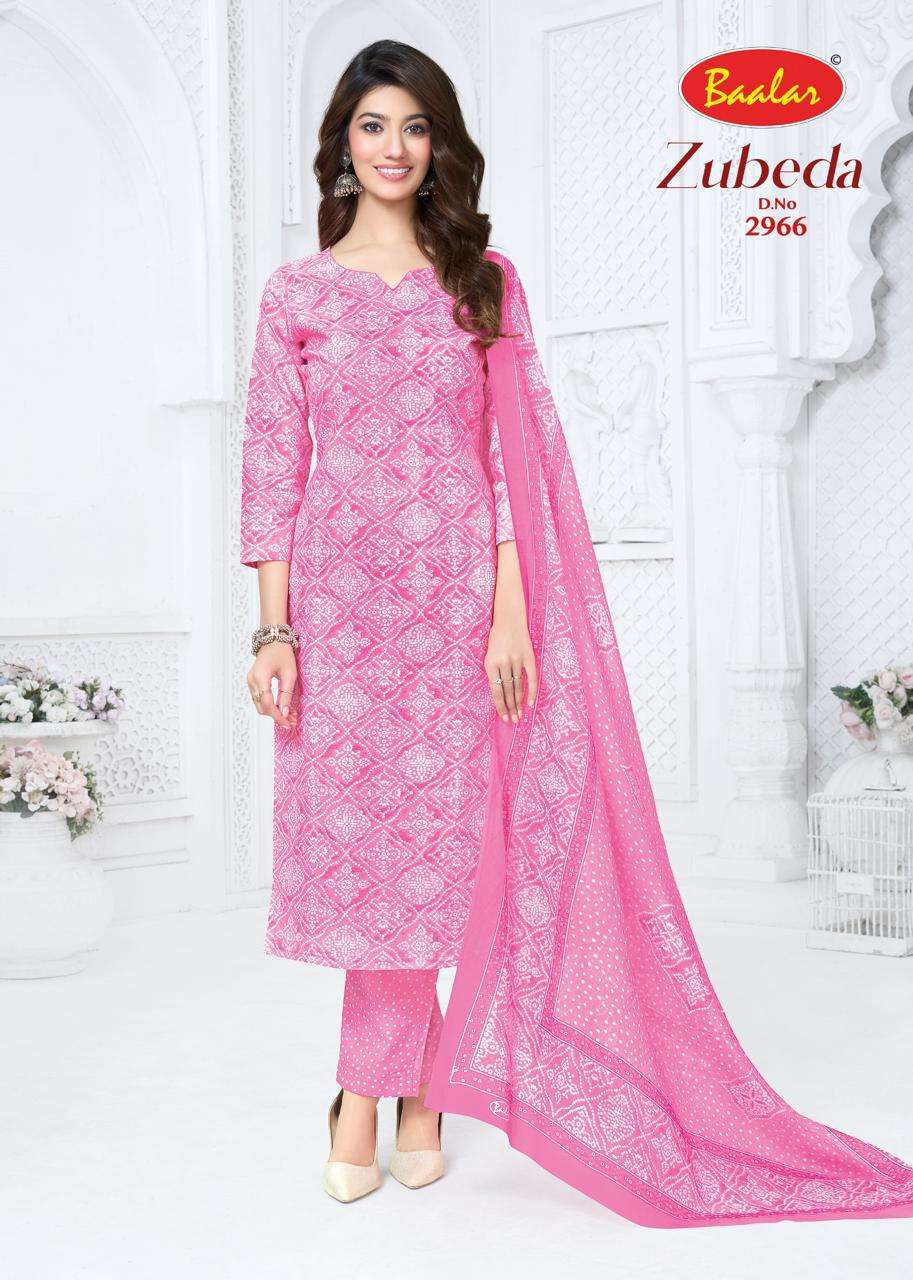 Baalar Zubeda Vol 29 Pure Cotton Unstitch Suit Catalog view 12