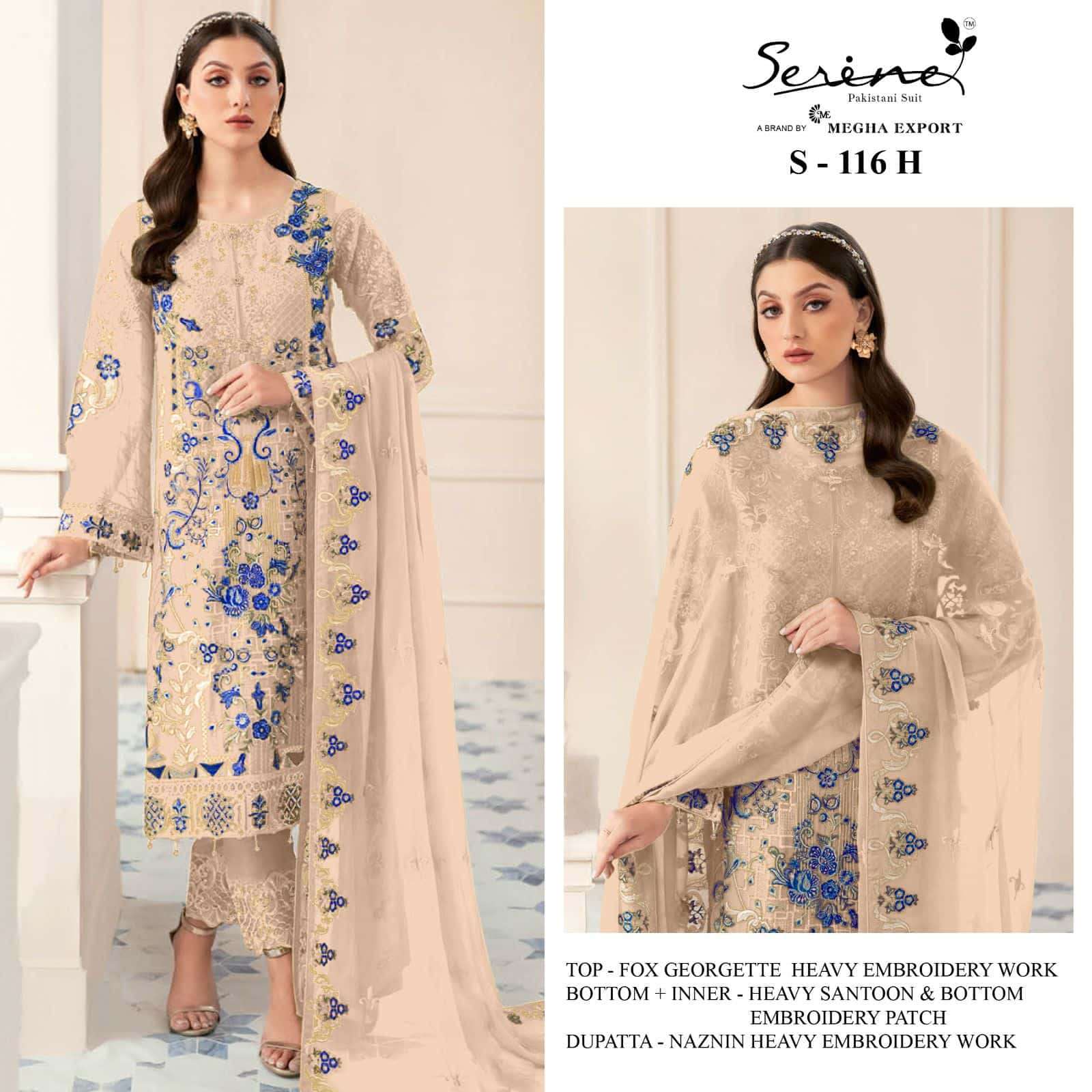 Serine S 116 Colors Pakistani Exclusive Fancy Salwar Suit Wholasaler view 4