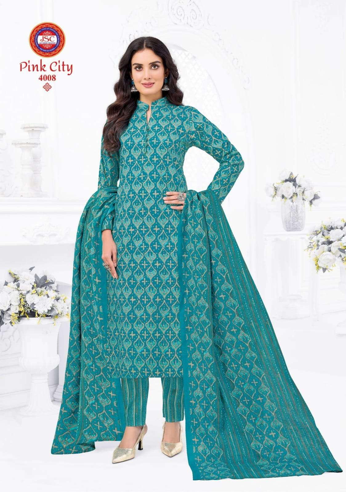Jsc Pink City Vol 1 Unstitch Cotton Salwar Suit view 15