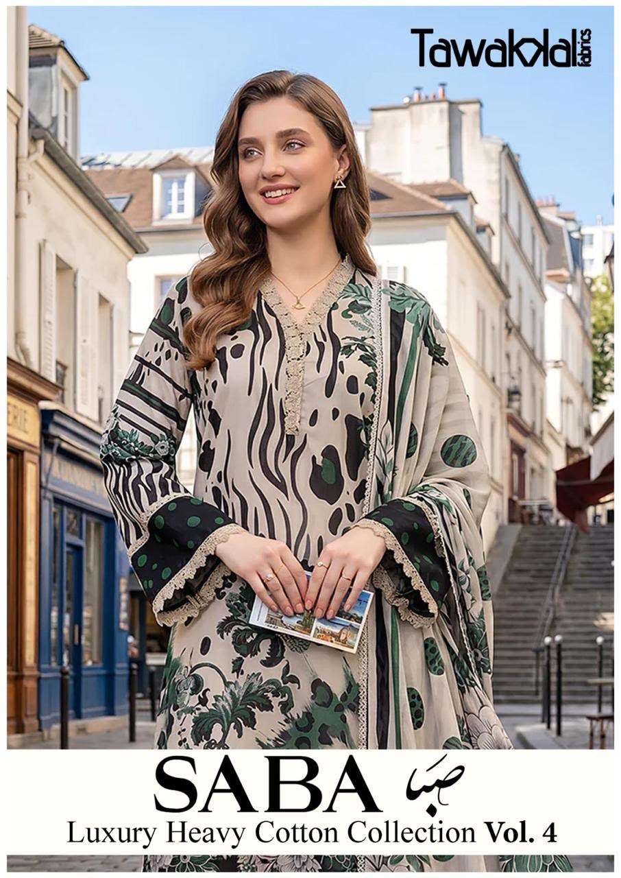 Tawakkal Saba Vol 4 Pakistani Print Cotton Salwar Suit view 12