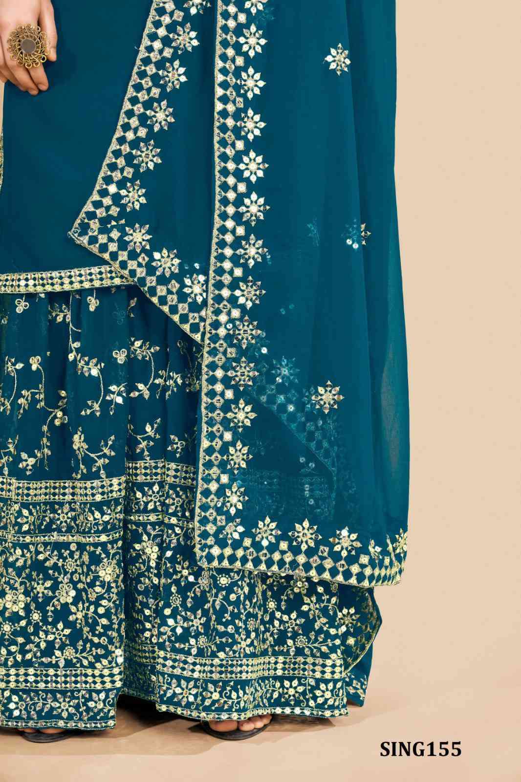 Arya Sing155 Partywear Latest Collection Palazzo Dress view 6