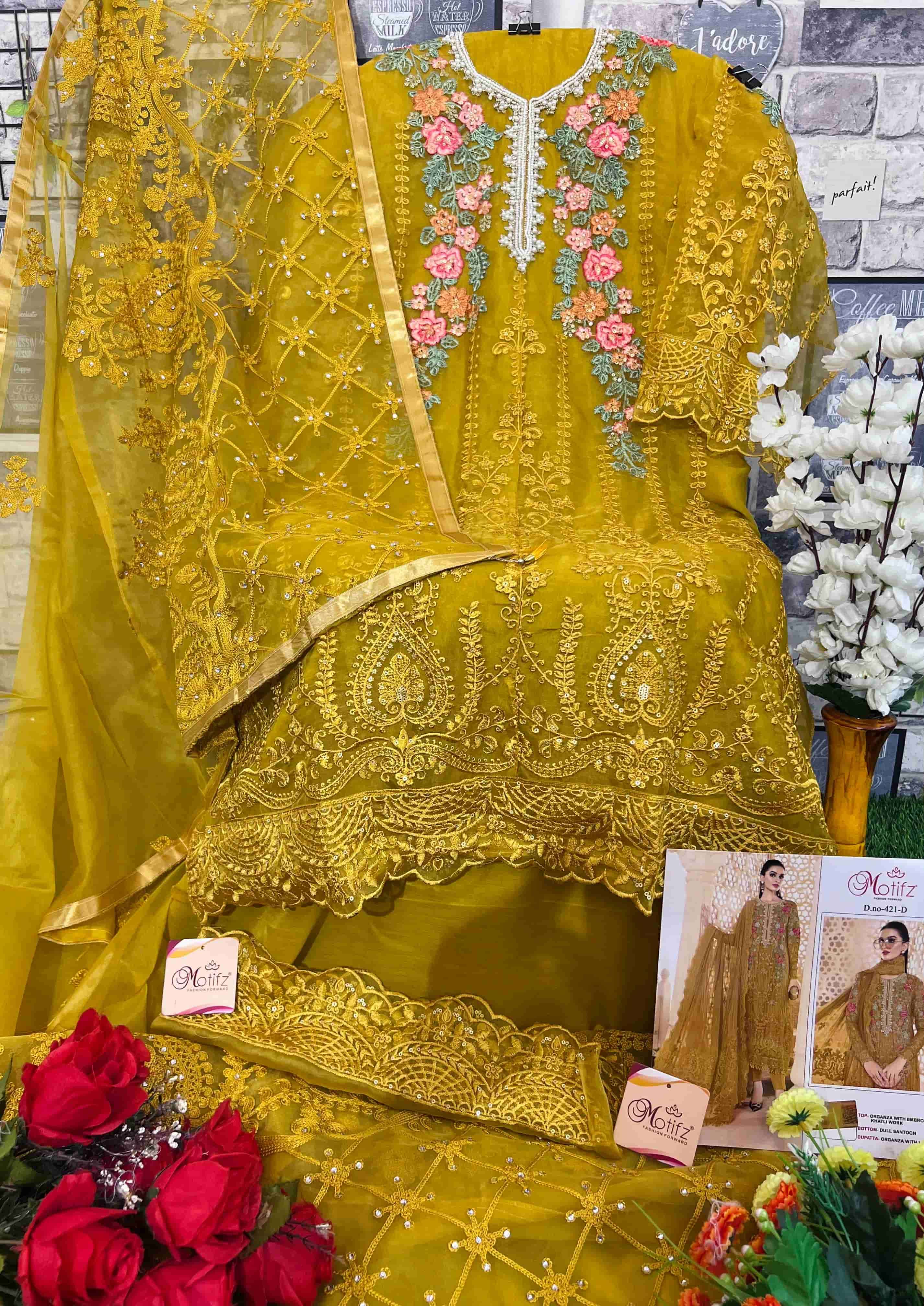 Motifz 421 Colors Pakistani Festive Wear Style Designer Salwar Suit Wholesalers view 6