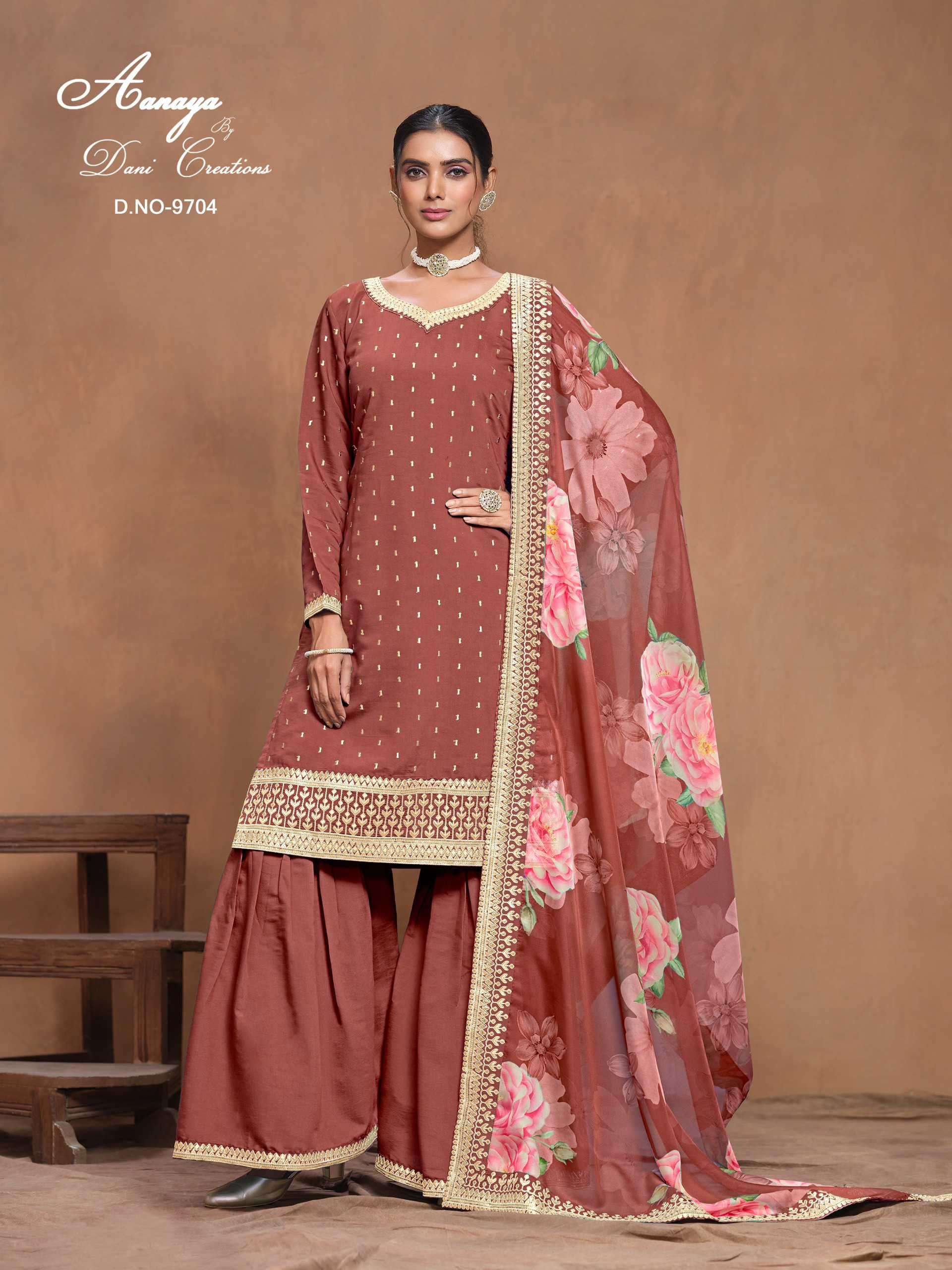 Aanaya Vol 197 9701 To 9704 Festive Wear Designer Silk Suit view 7