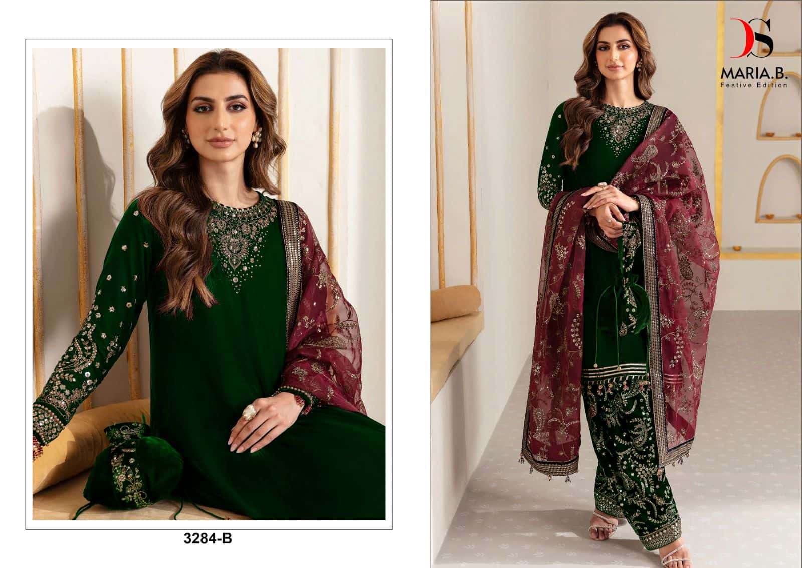 Deepsy Maria B Velvet Embroidered Suit view 2