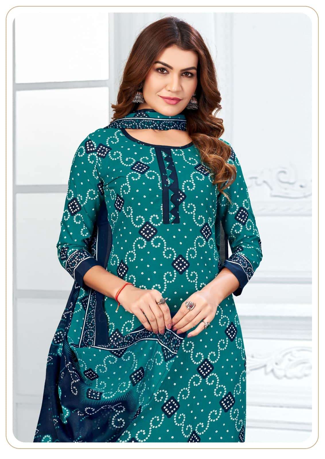 Ganeshji Bandhani Special Patiyala Vol 8 Patiyala Print Cotton Dress Material view 4