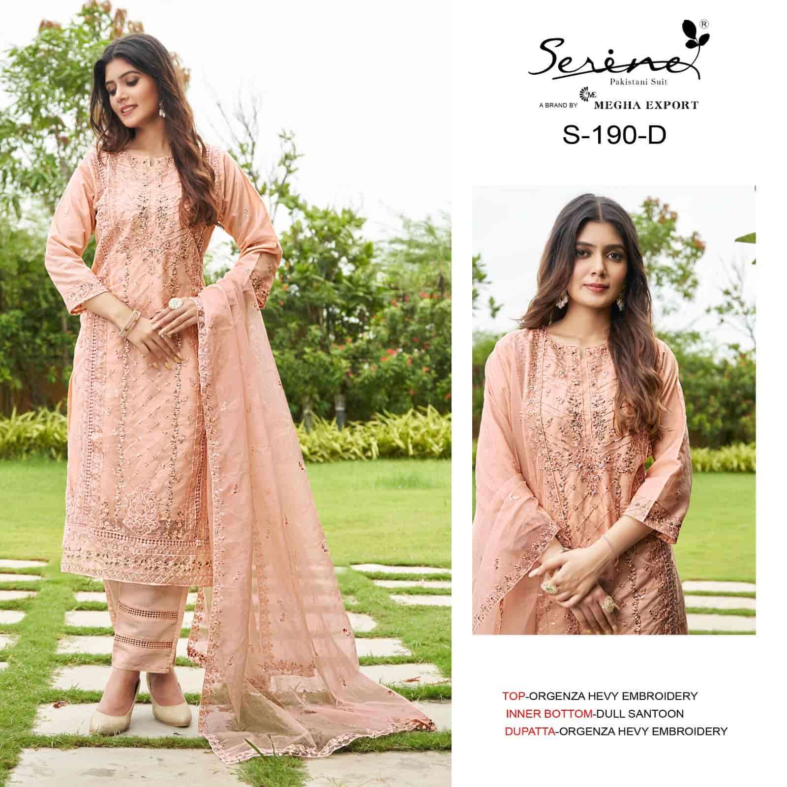 Serine S 190 D Exclusive Party Wear Style Pakistani Designer Suit Collection
