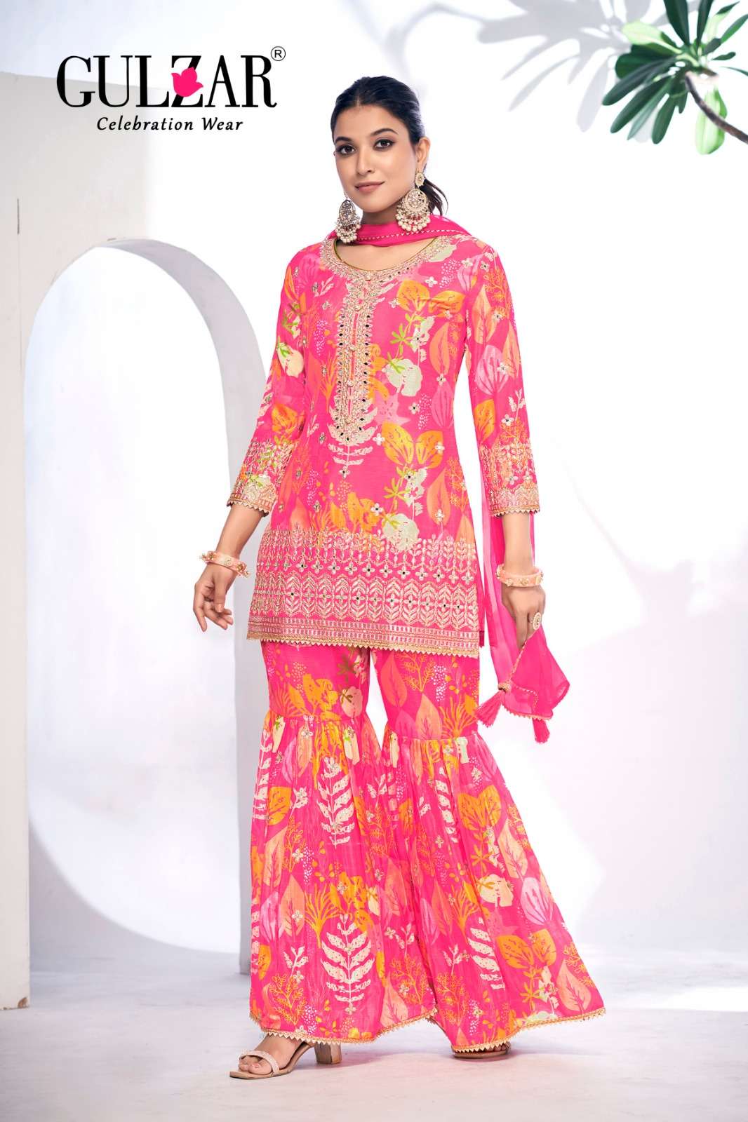 Gulzar Monisha 2101 To 2104 Designer Sharara Dress Wedding Collection view 12