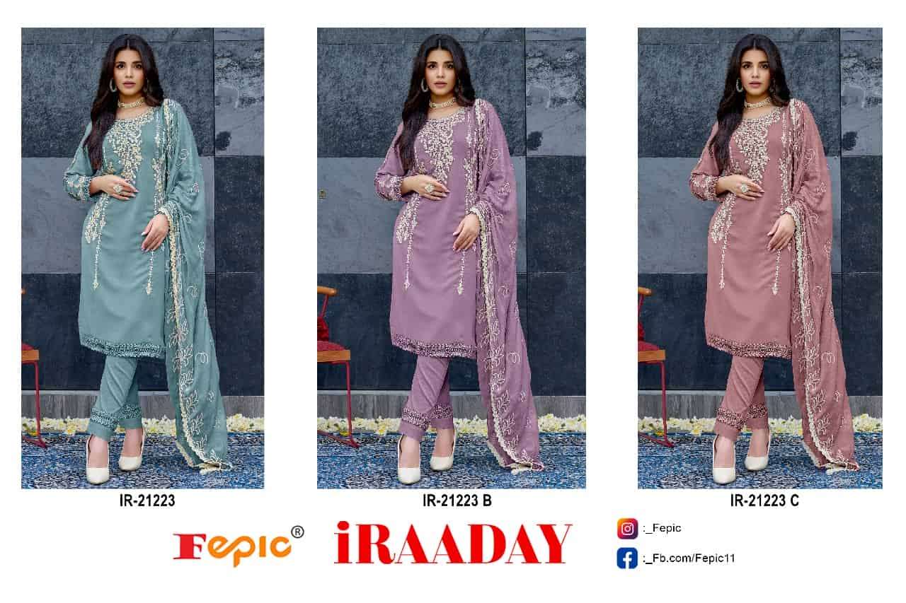 Fepic IR 21223 Colors Pakistani Style Designer Georgette Suit Wholesalers view 4