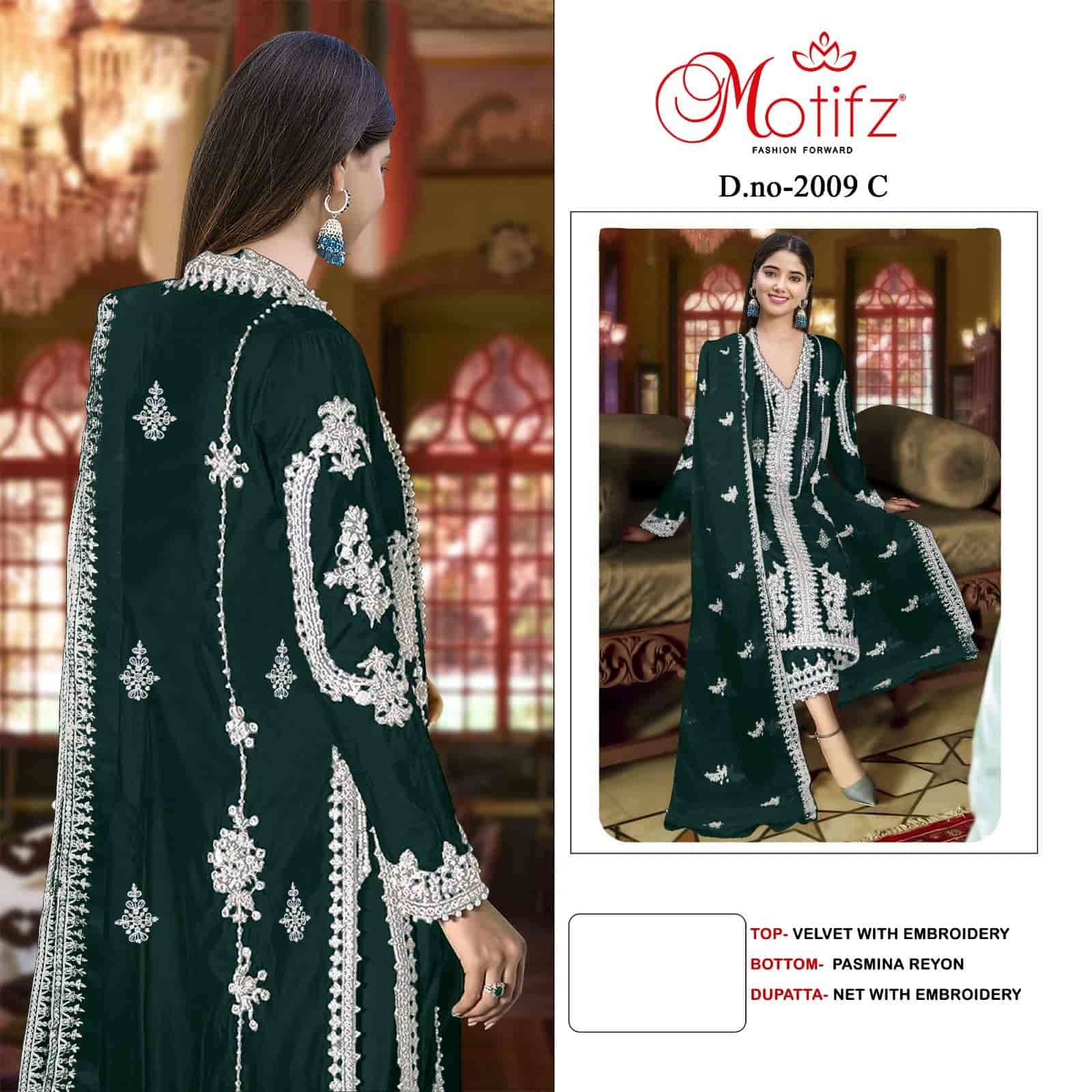 Motifz 2009 Colors Pakistani Festive Wear Style Designer Winter Wear Suit Exporters view 12