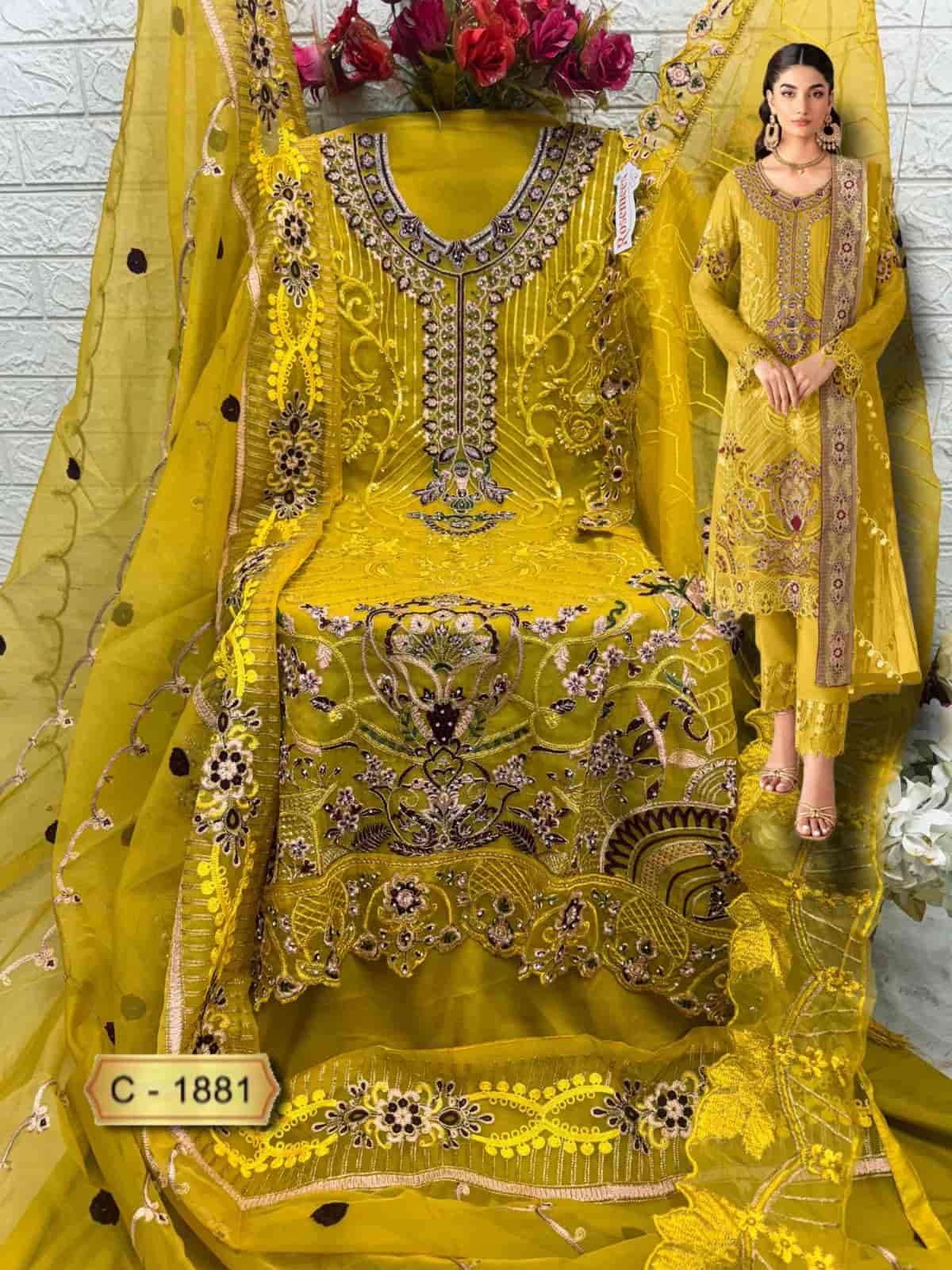 Fepic C 1881 A Pakistani Organza Embroidered Designer Suit Ensemble view 2