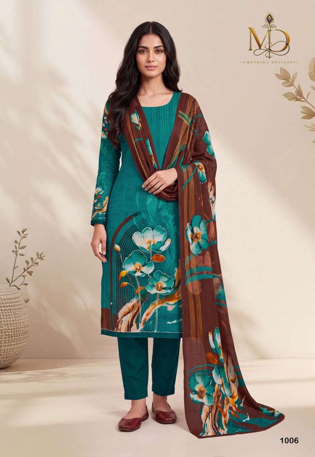 Metrika Designs Rose Gold Vol 1 Heavy Cotton Dress Material view 9
