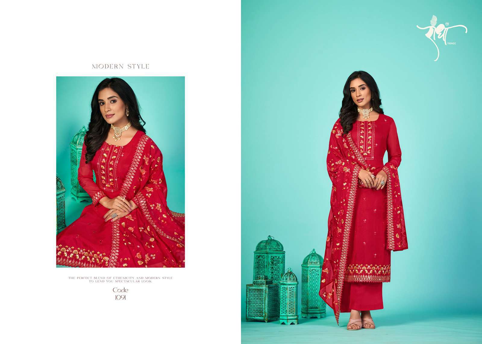 Radha Trends Bandhan Festive Collection Straight Designs Suit view 11