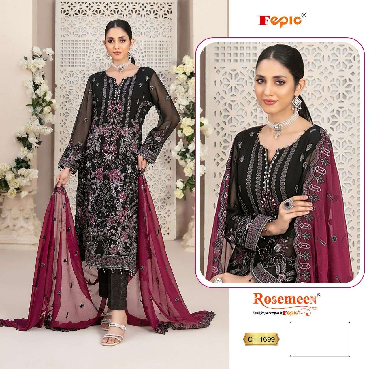 Fepic C 1699 Partywear Pakistani Dress Latest Designs view 2