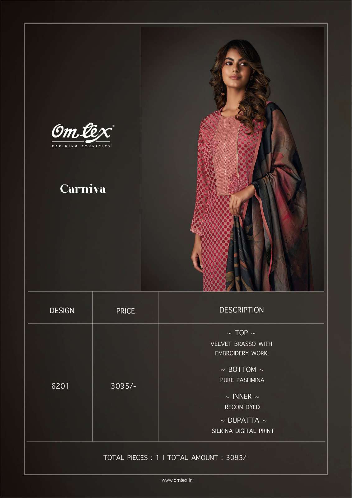Omtex Carniva Latest Style Brasso Velvet Suit view 4