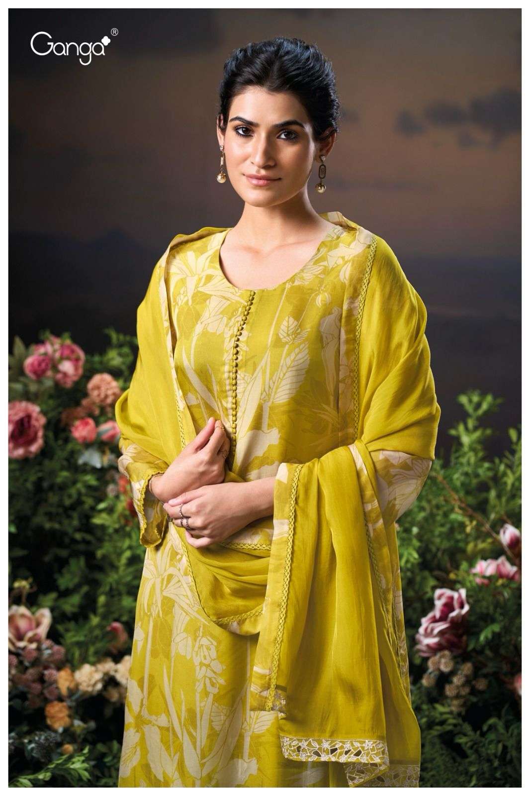 Ganga Fashion Aleha 3235 Exclusive Organza Silk Latest Suits view 3
