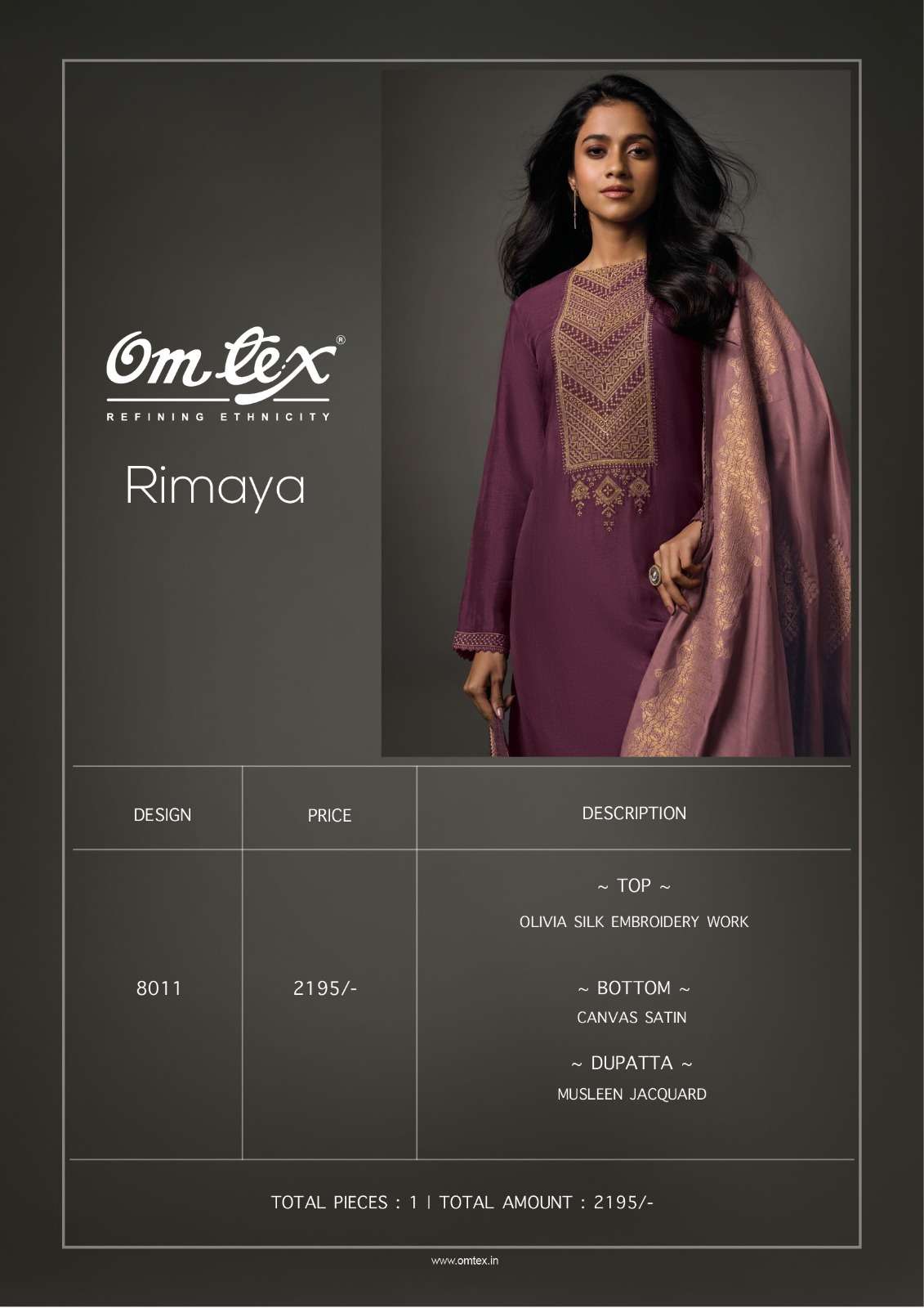 Omtex Rimaya Designer Silk Suit view 4