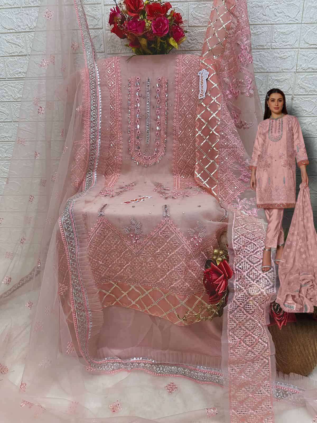 Fepic Rosemeen Organza Designer Suit C 1669 view 8